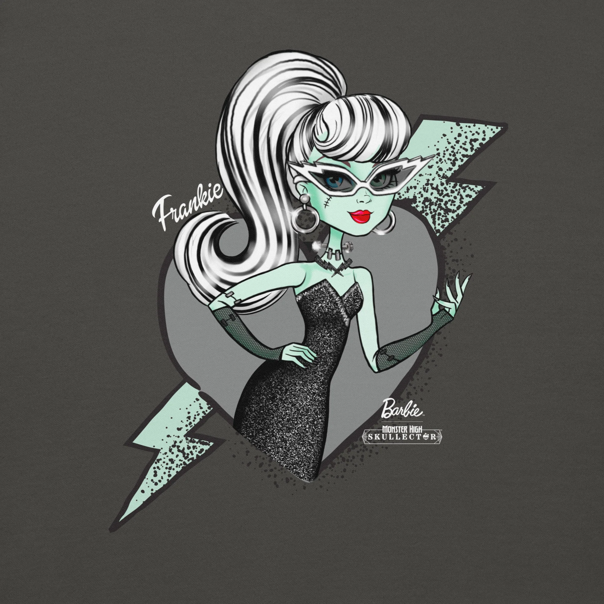 Mattel Creations Monster High Barbie Frankie Barbie Gray Hoodie