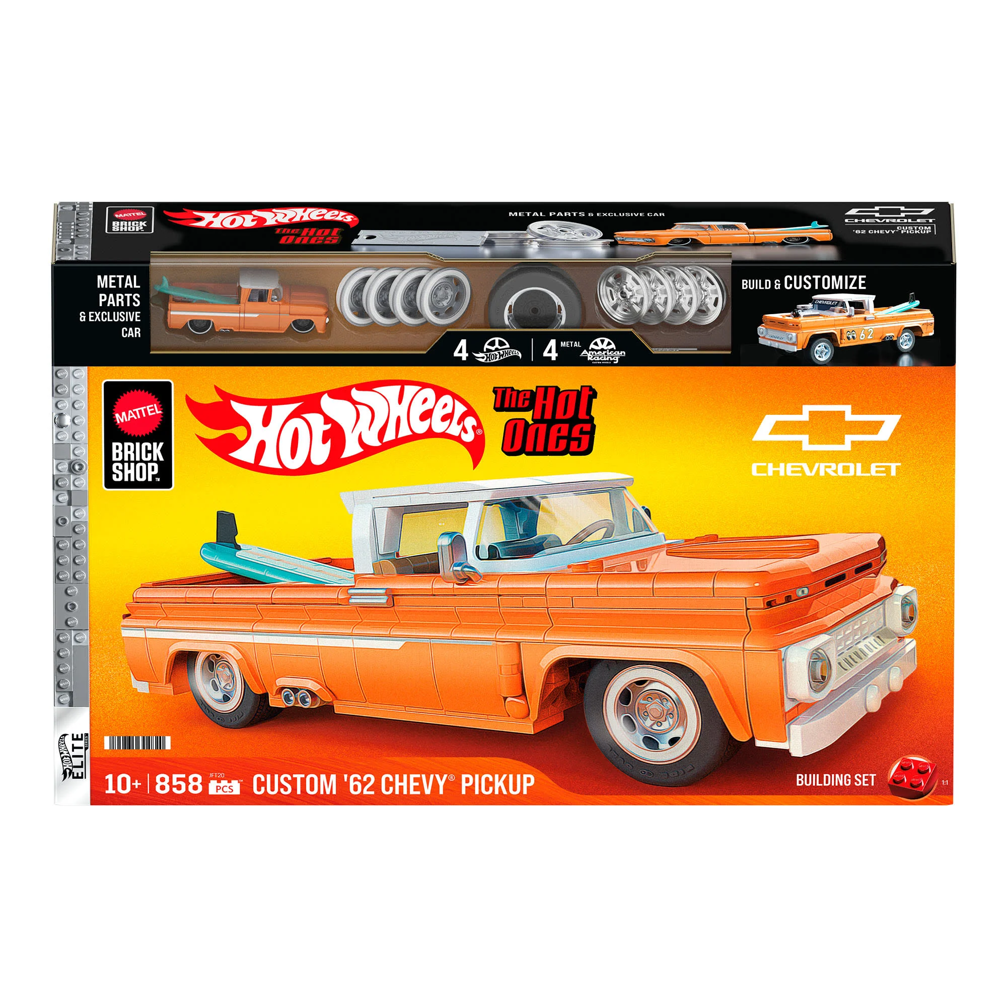 Mattel Creations Mattel Brick Shop Hot Wheels Custom '62 Chevy Pickup Building Set