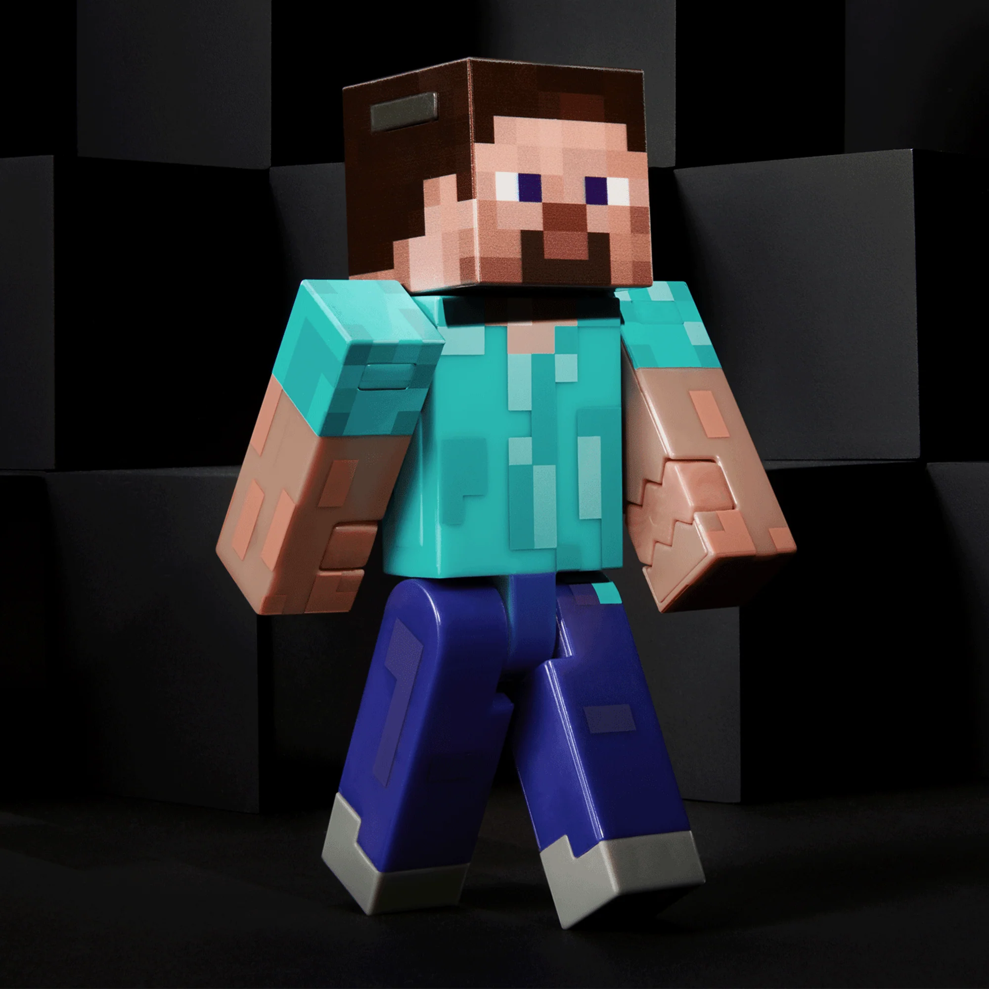 Mattel Creations Minecraft Diamond Level Steve Collector Action Figure