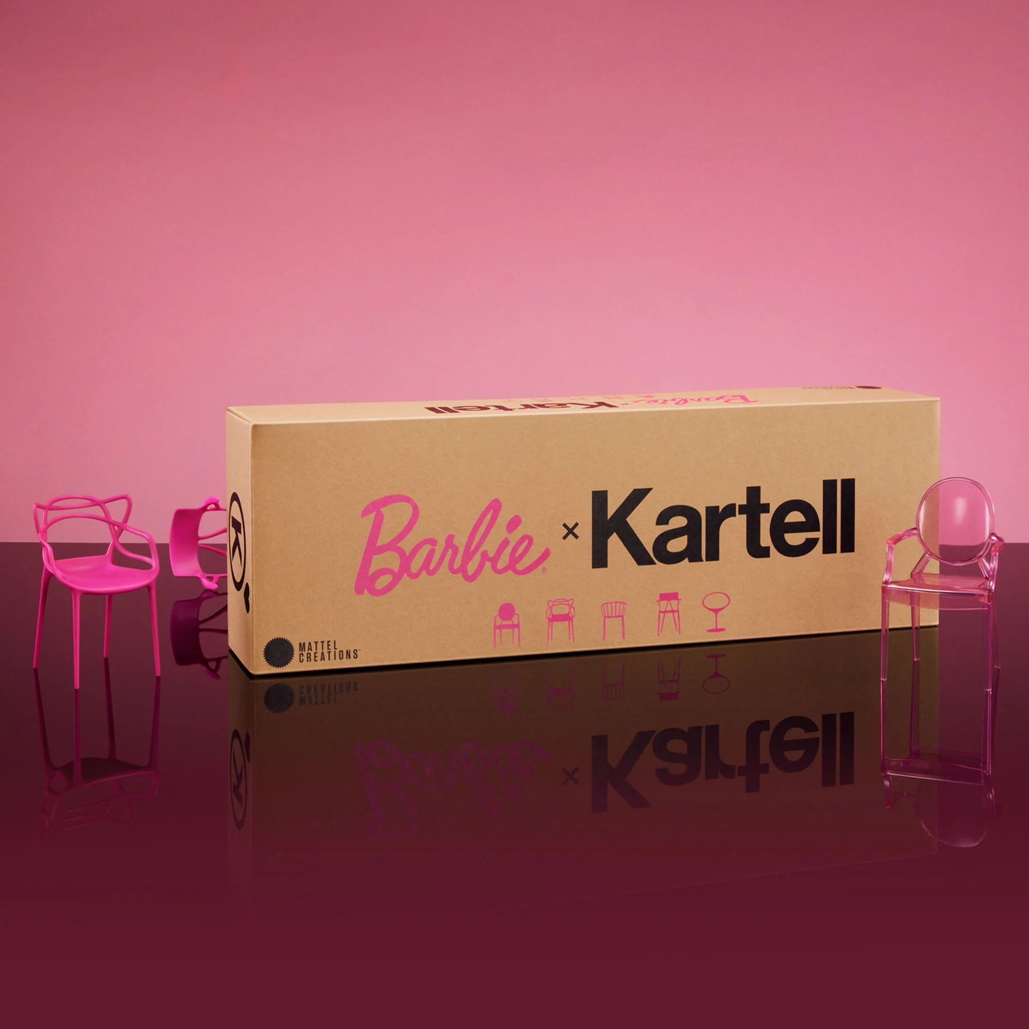 Mattel Creations Barbie x Kartell 5-Piece Doll-Sized Chair Set