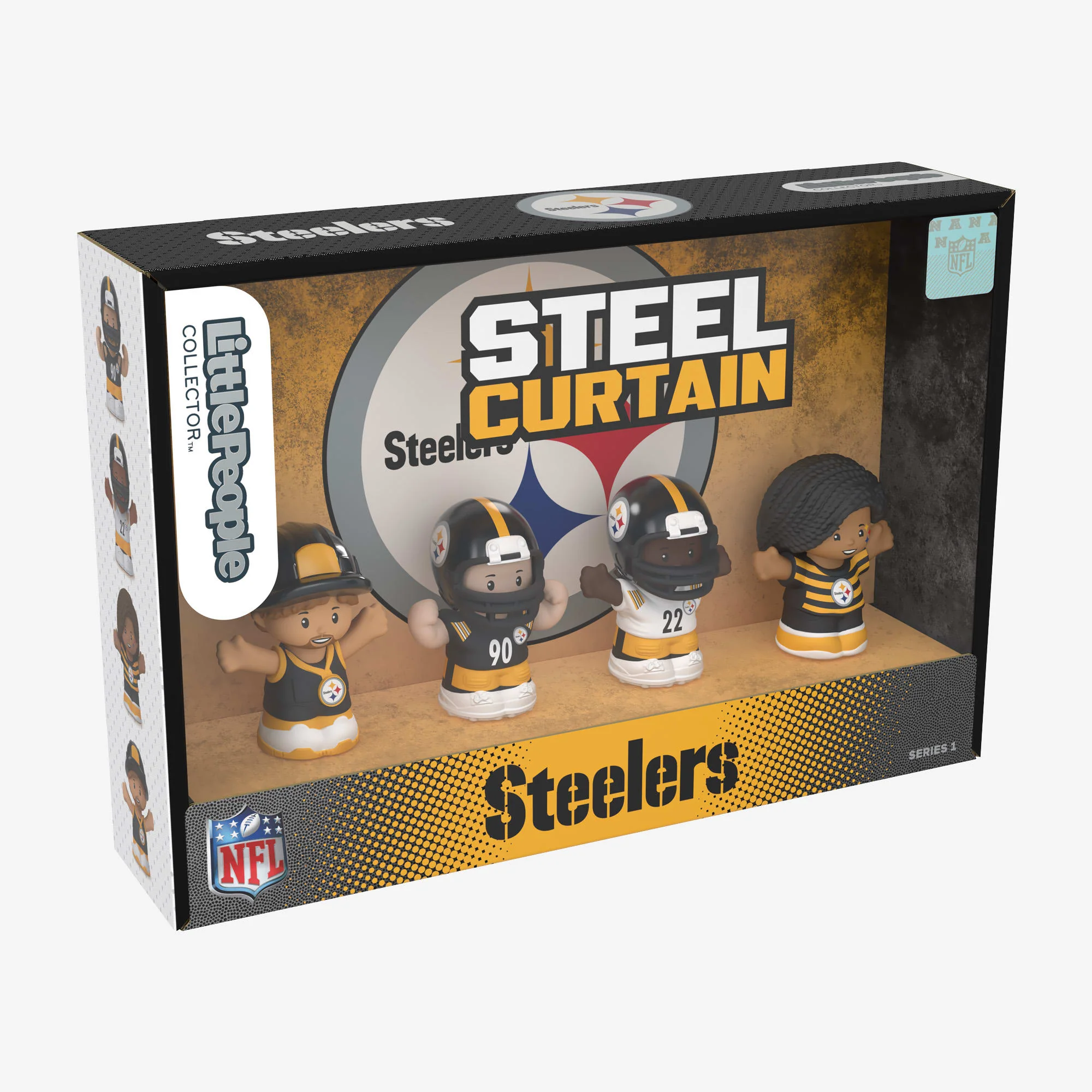 Mattel Creations Little People Collector x NFL Pittsburgh Steelers Set