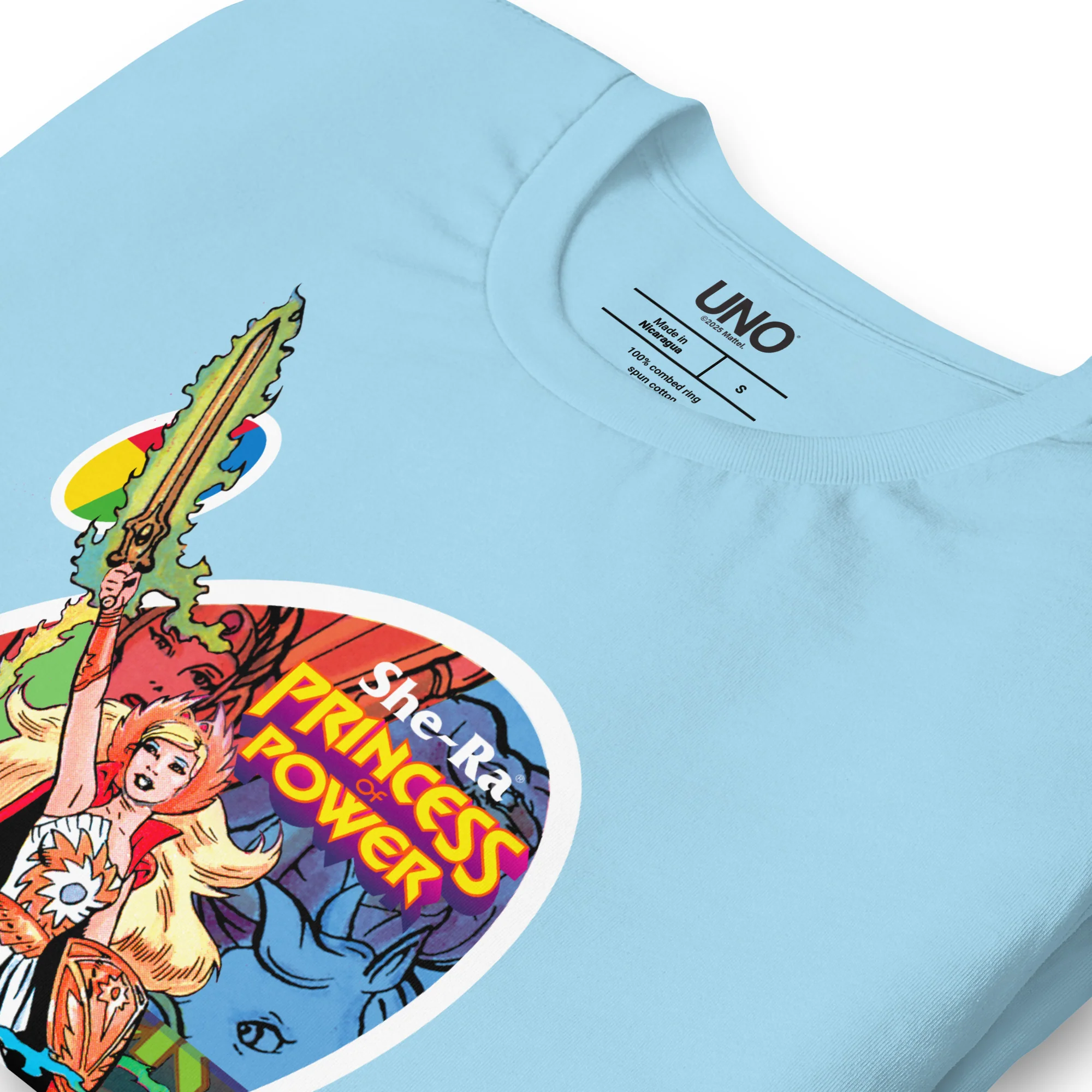 Mattel Creations UNO Masters of the Universe She-Ra Princess Power Blue T-Shirt