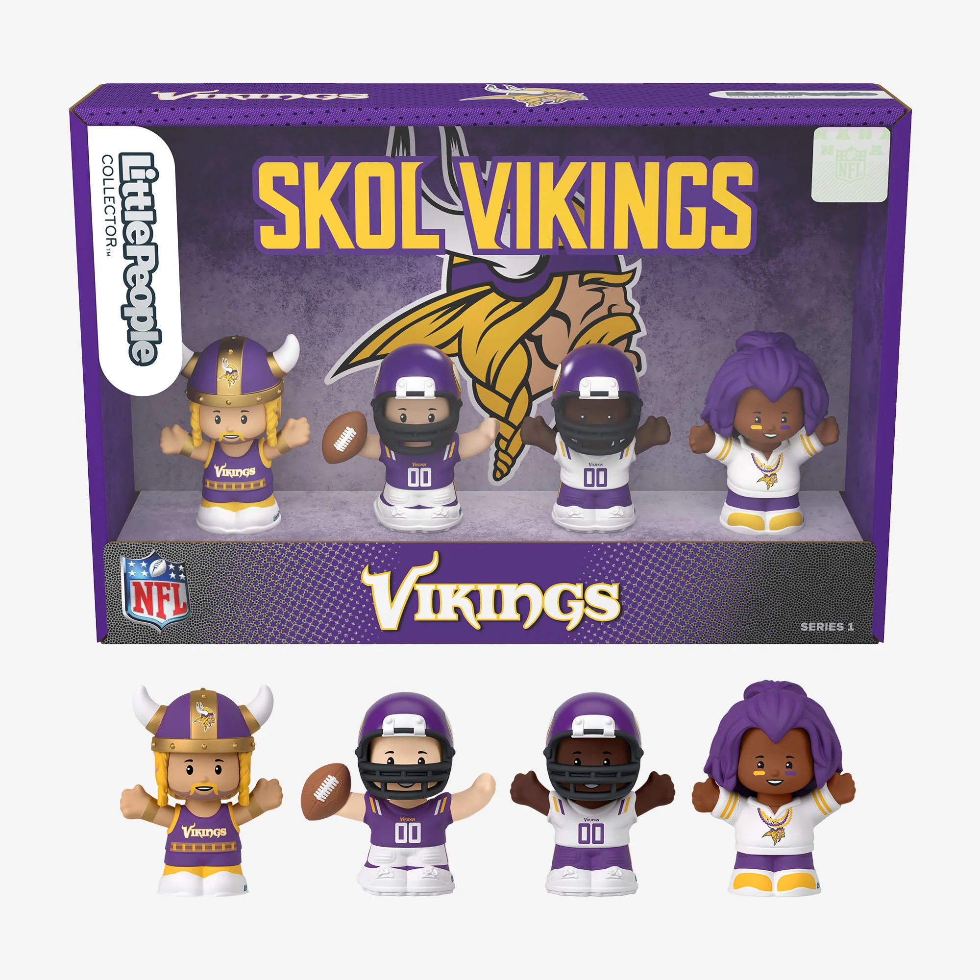 Mattel Creations Little People Collector x NFL Minnesota Vikings Set