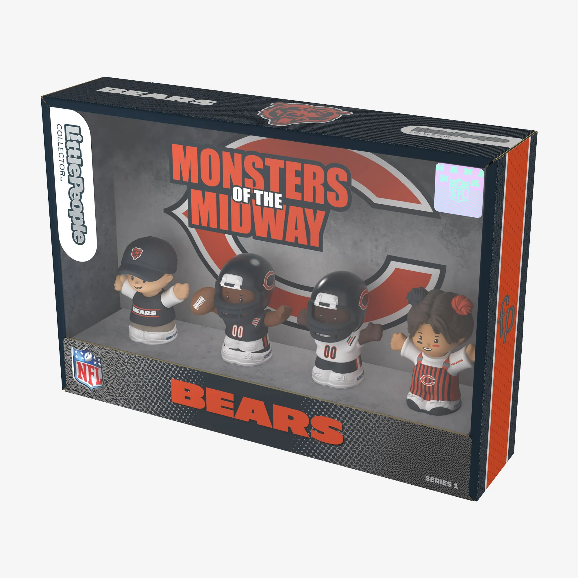 Mattel Creations Little People Collector x NFL Chicago Bears Set