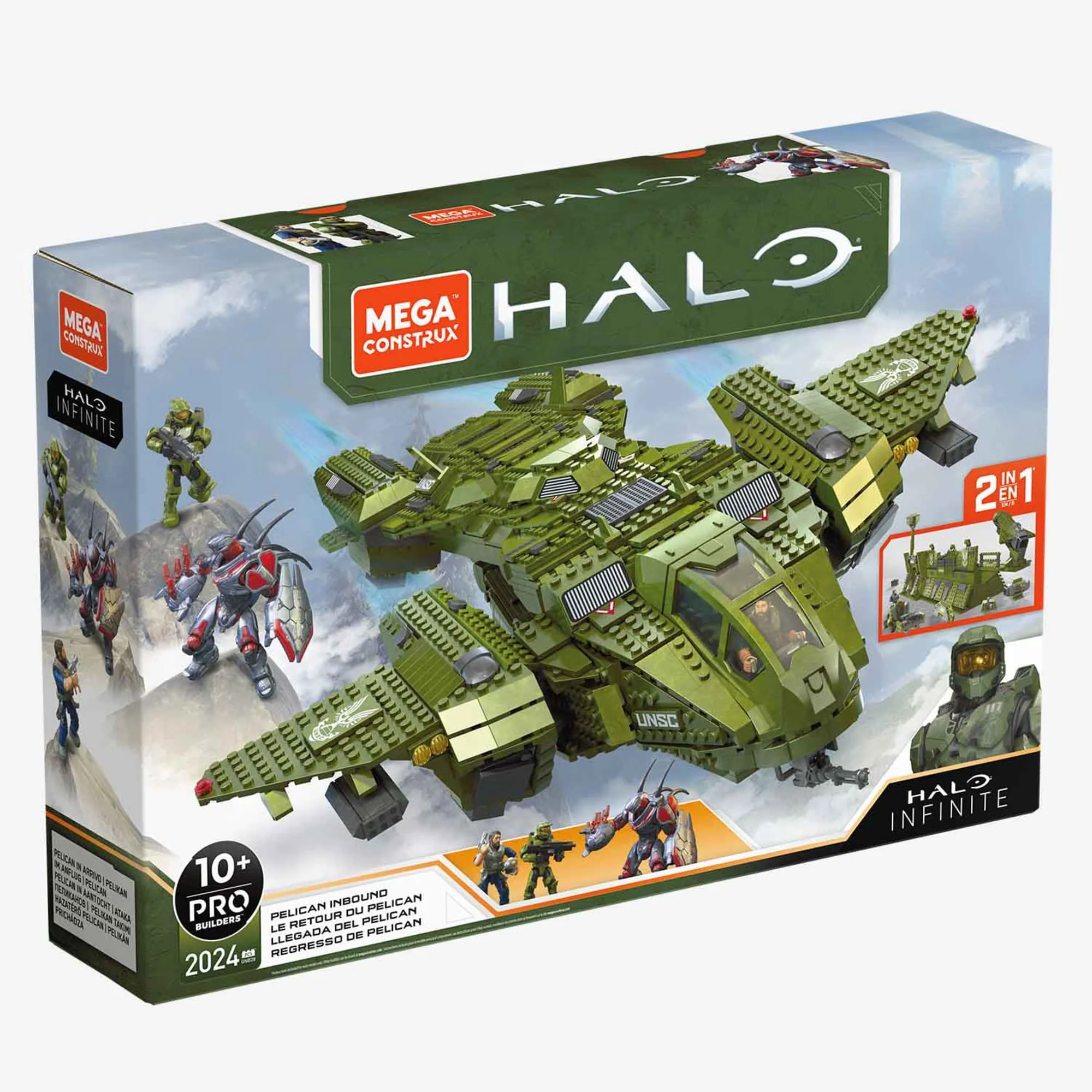 Mattel Creations MEGA Halo Pelican Inbound Aircraft Building Set