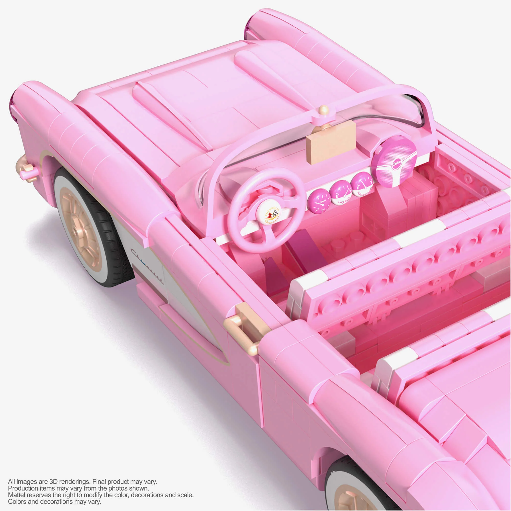 Mattel Creations MEGA Barbie The Movie '56 Corvette Stingray Collector Building Set