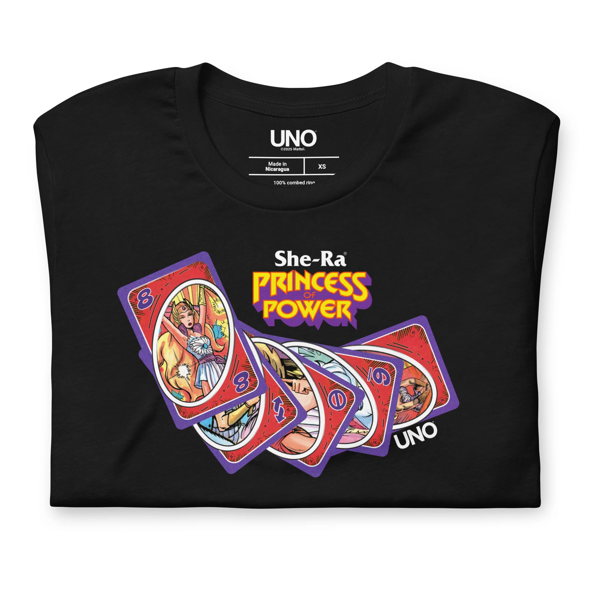 Mattel Creations UNO Masters of the Universe She-Ra Princess Power Black T-Shirt