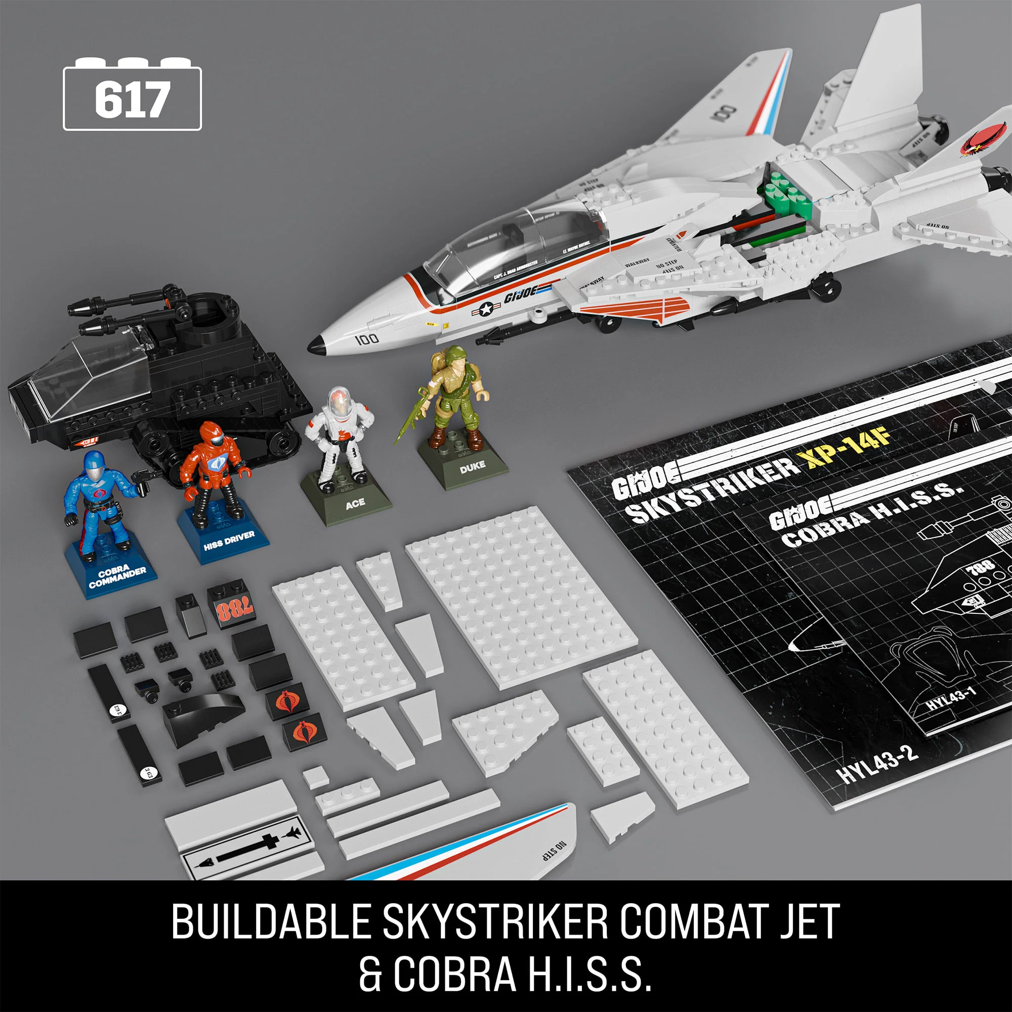 Mattel Creations MEGA G.I. JOE Skystriker vs. COBRA H.I.S.S. Building Set