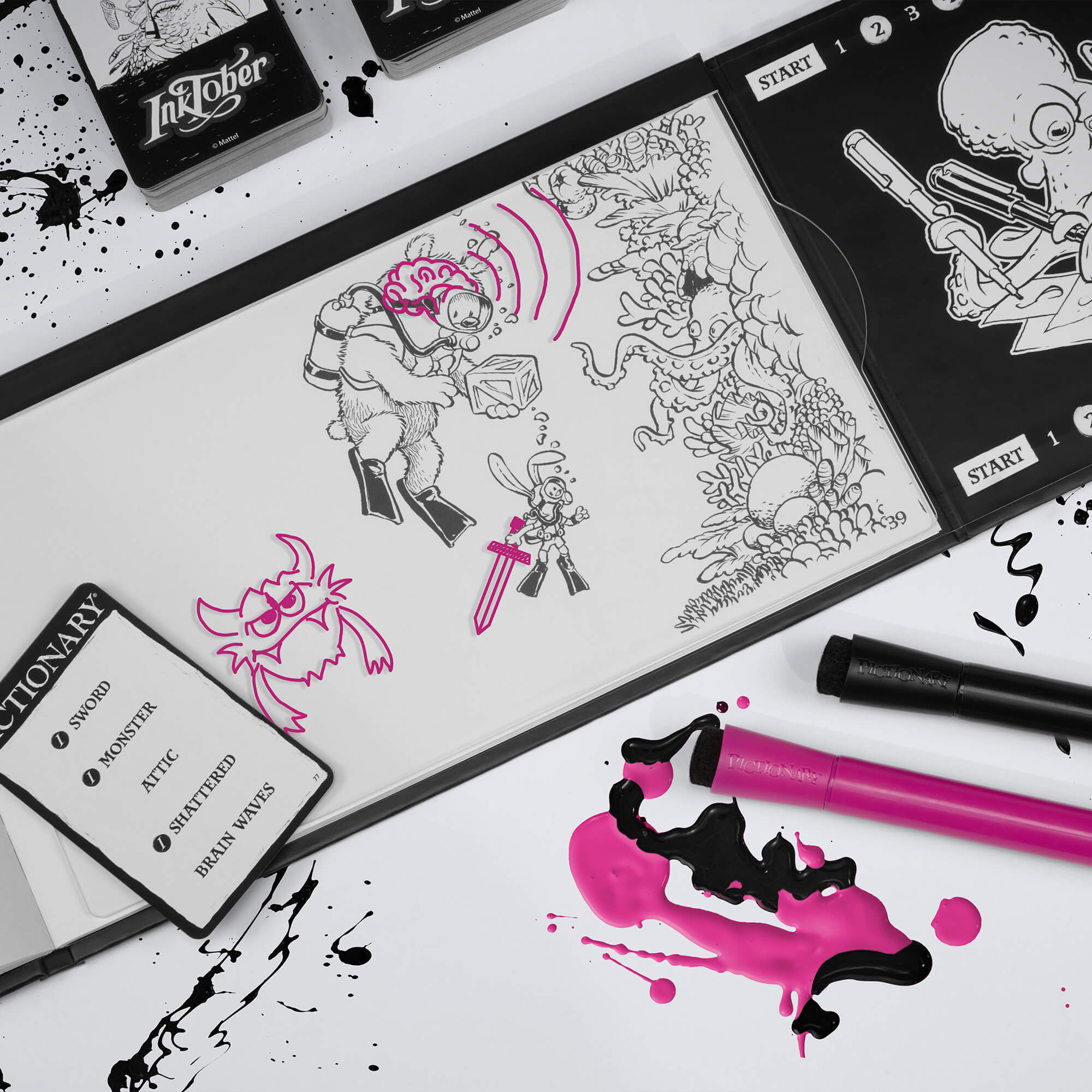 Mattel Creations Pictionary Sketchbook x Inktober