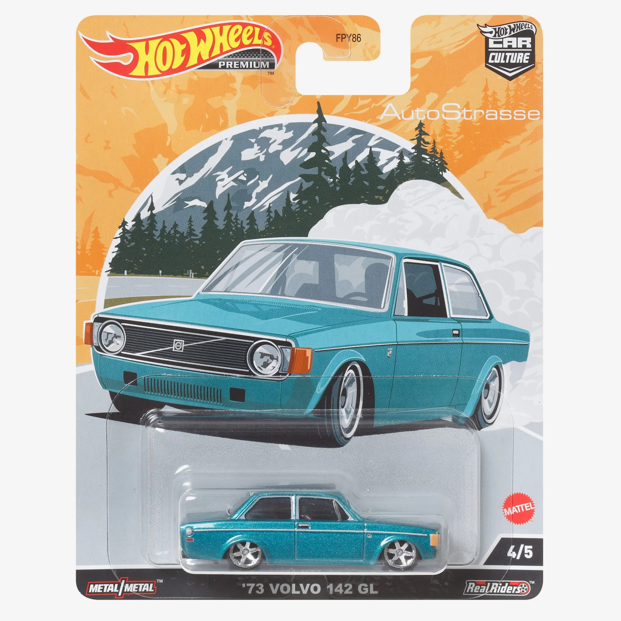 Mattel Creations Hot Wheels Car Culture Circuit Legends Vehicles '74 Volvo 142 GL