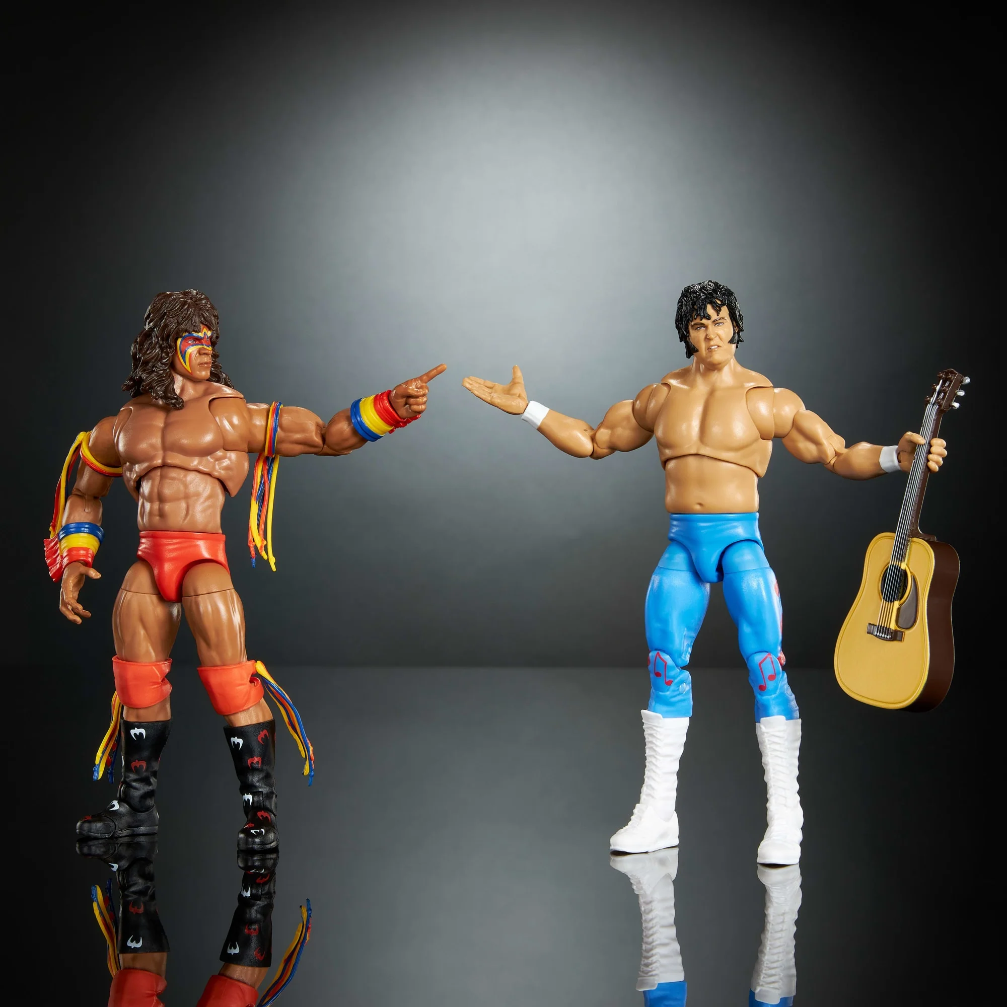 Mattel Creations WWE Coliseum Collection Honky Tonk Man & Ultimate Warrior Ultimate Edition Figures
