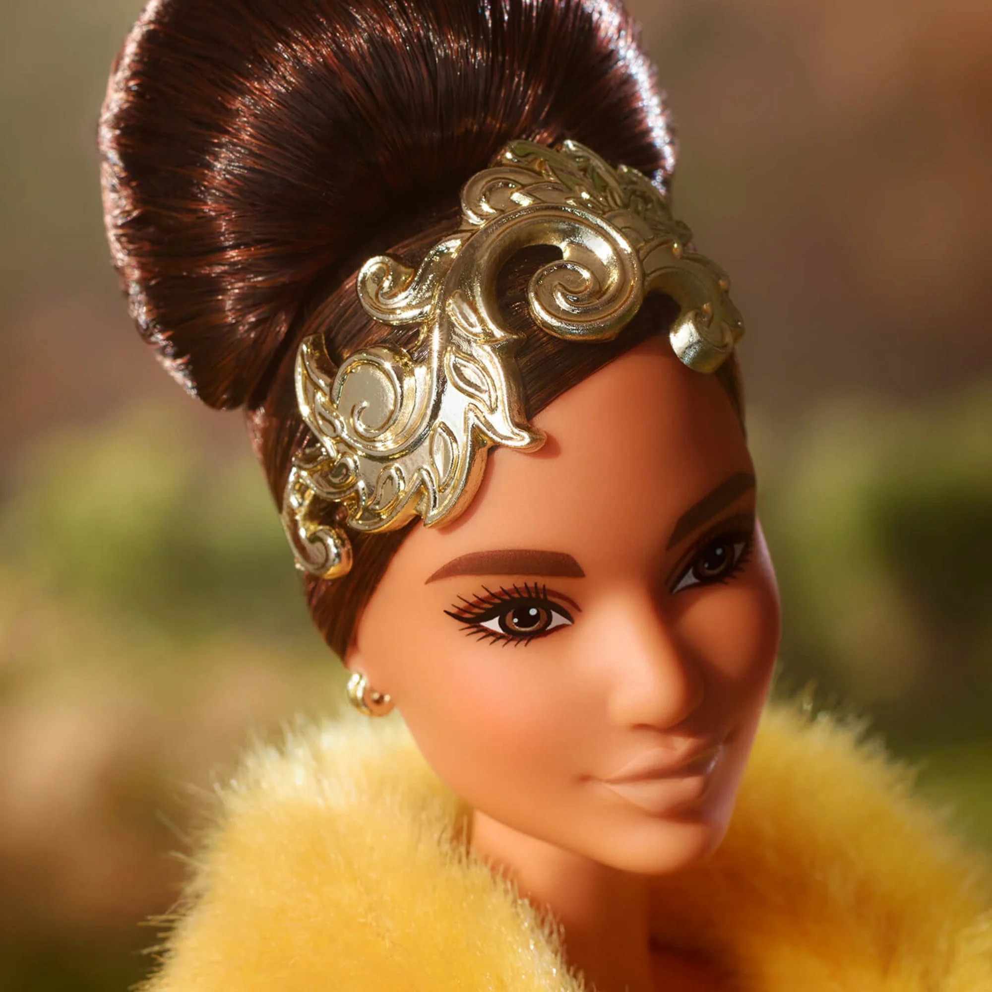 Mattel Creations Guo Pei Barbie Doll Wearing Golden-Yellow Gown