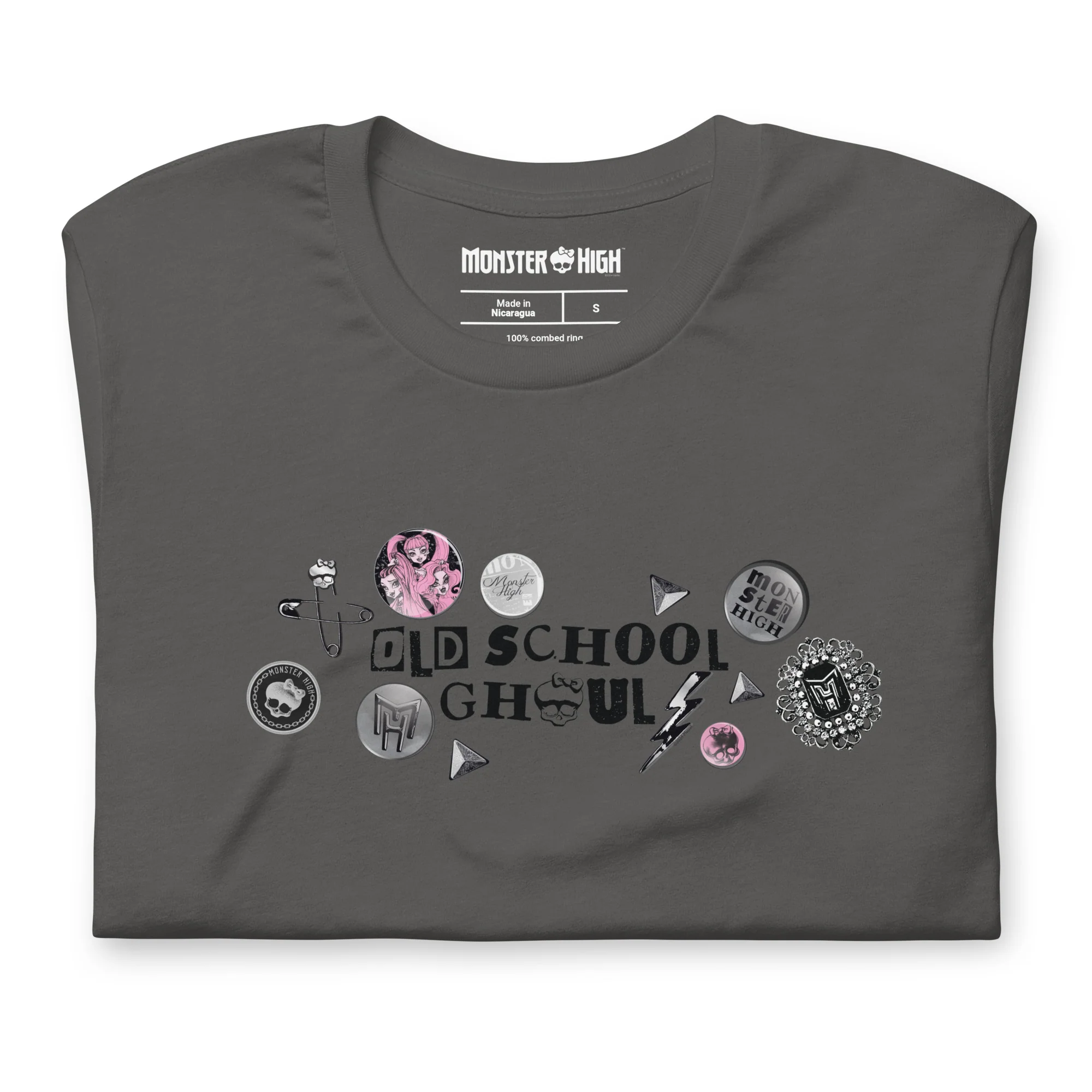 Mattel Creations Monster High Old School Ghoul Grey T-Shirt