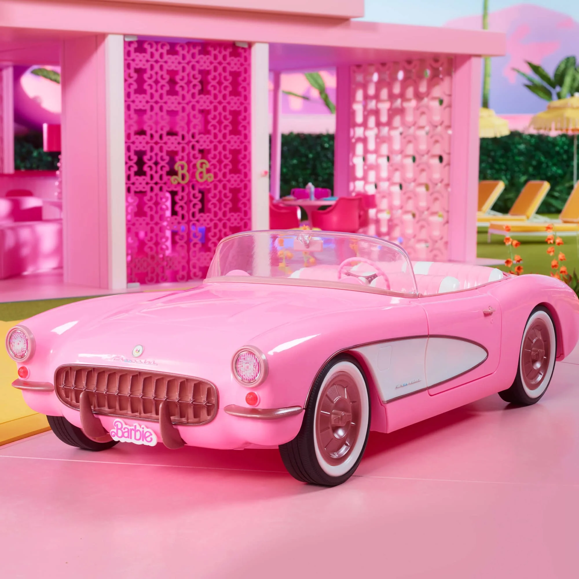 Mattel Creations Barbie The Movie Pink Corvette Convertible