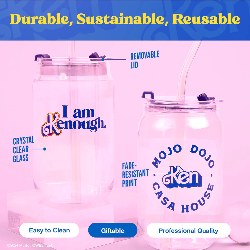 Mattel Creations Barbie™ the Movie X Dragon Glassware® I'm Just Ken™ Drinking Glasses