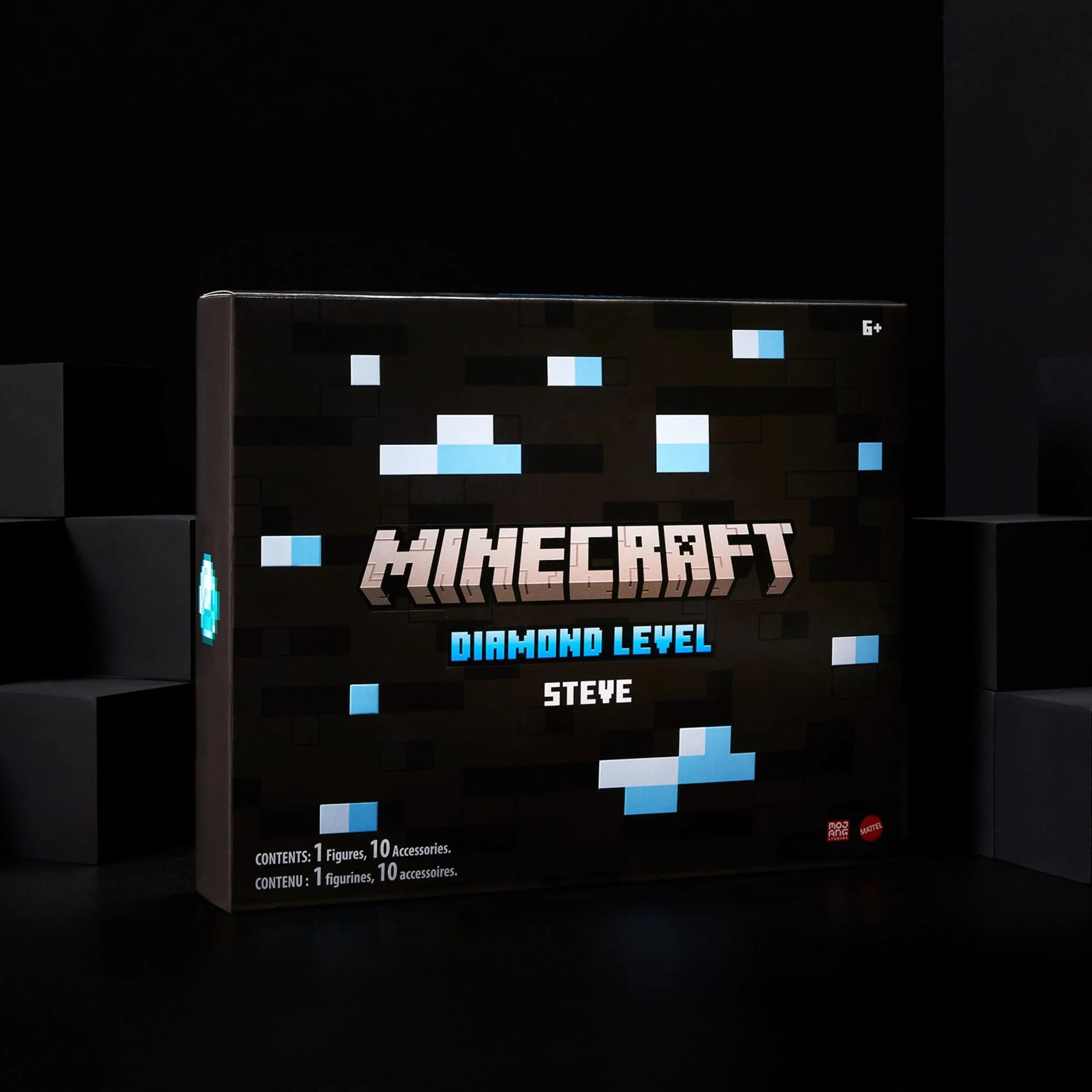 Mattel Creations Minecraft Diamond Level Steve Collector Action Figure