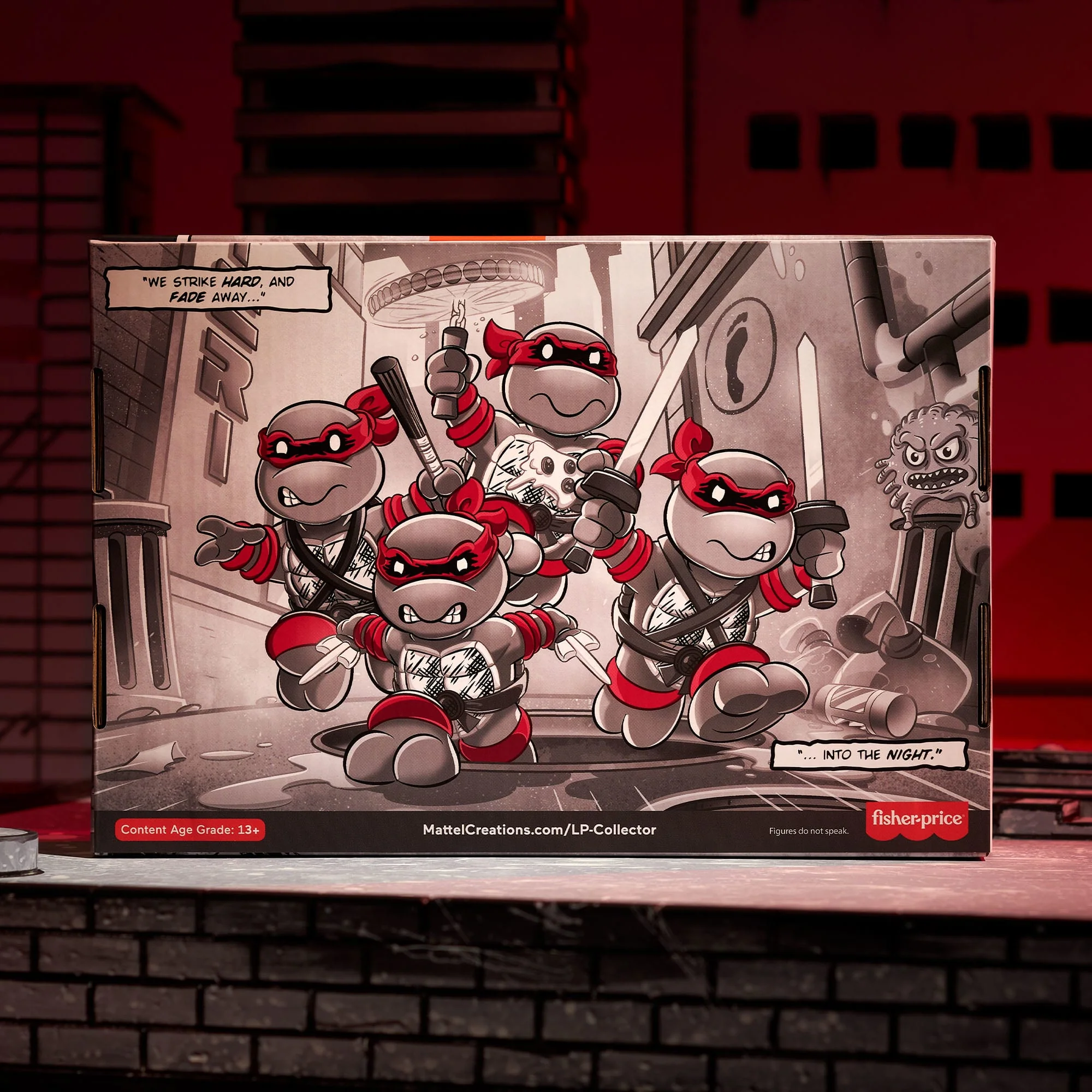 Mattel Creations Little People Collector Teenage Mutant Ninja Turtles: Origins Special Edition Figure Set