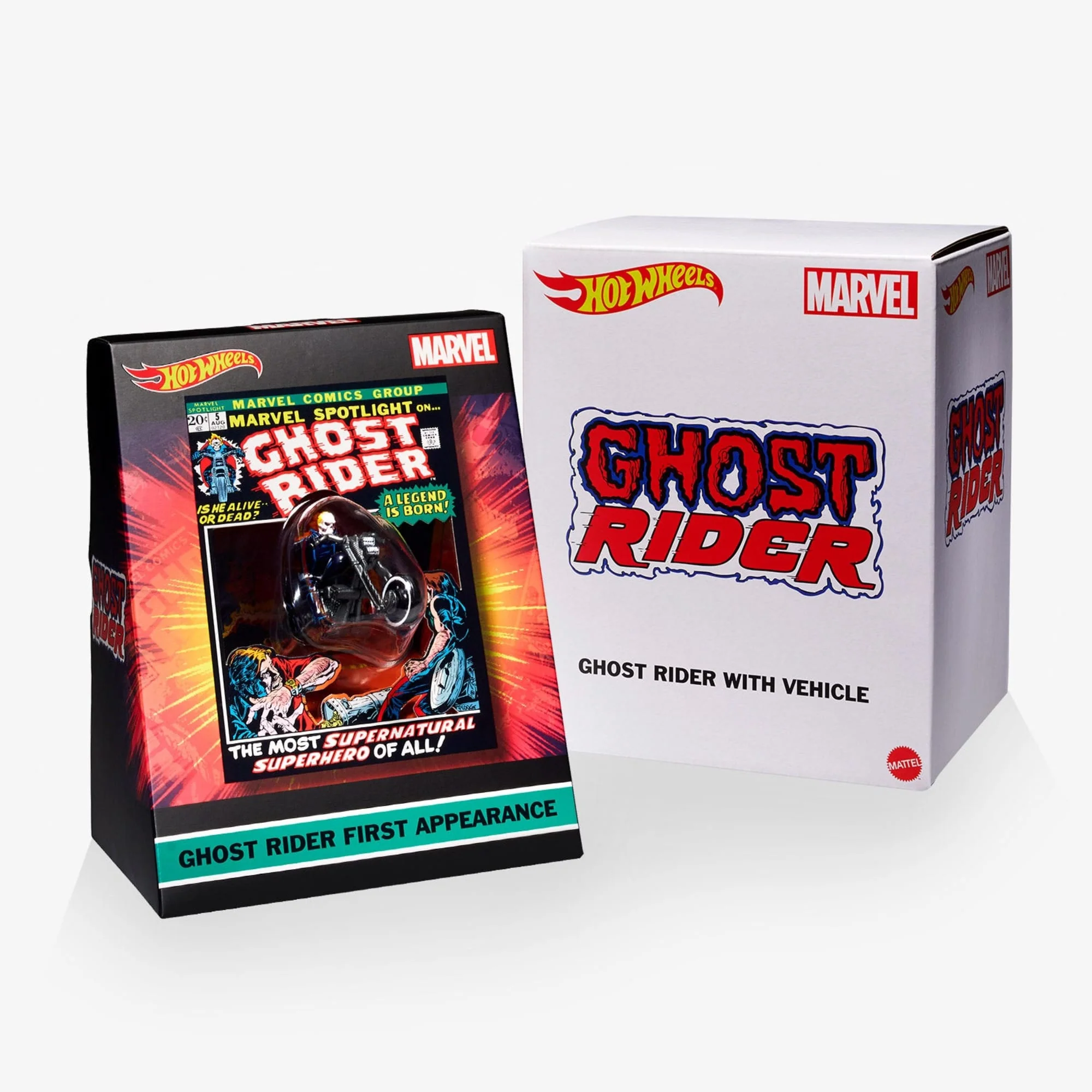 Mattel Creations Hot Wheels MARVEL Ghost Rider Motorcycle & Figure Collectible