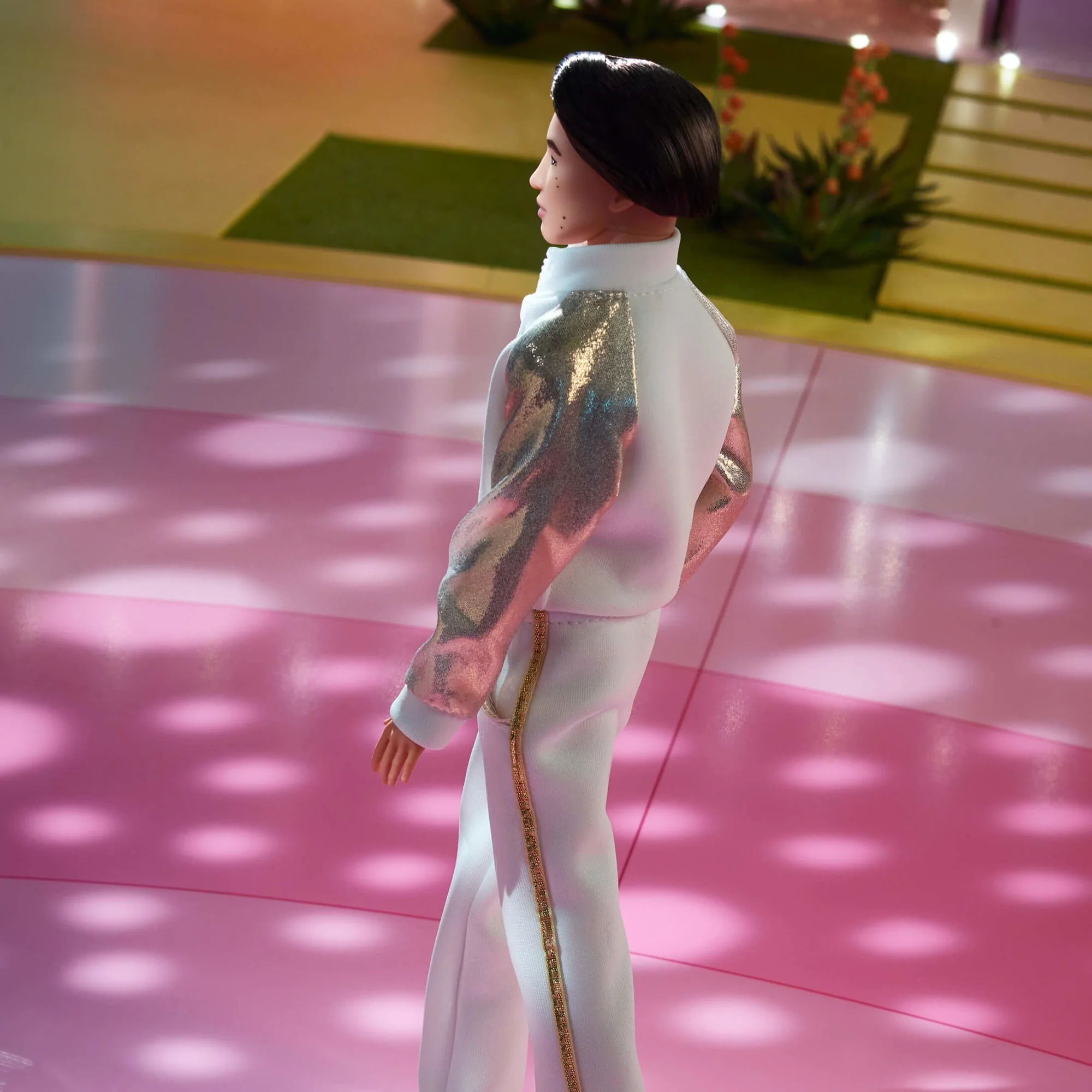 Mattel Creations Ken Doll In White and Gold Tracksuit – Barbie The Movie