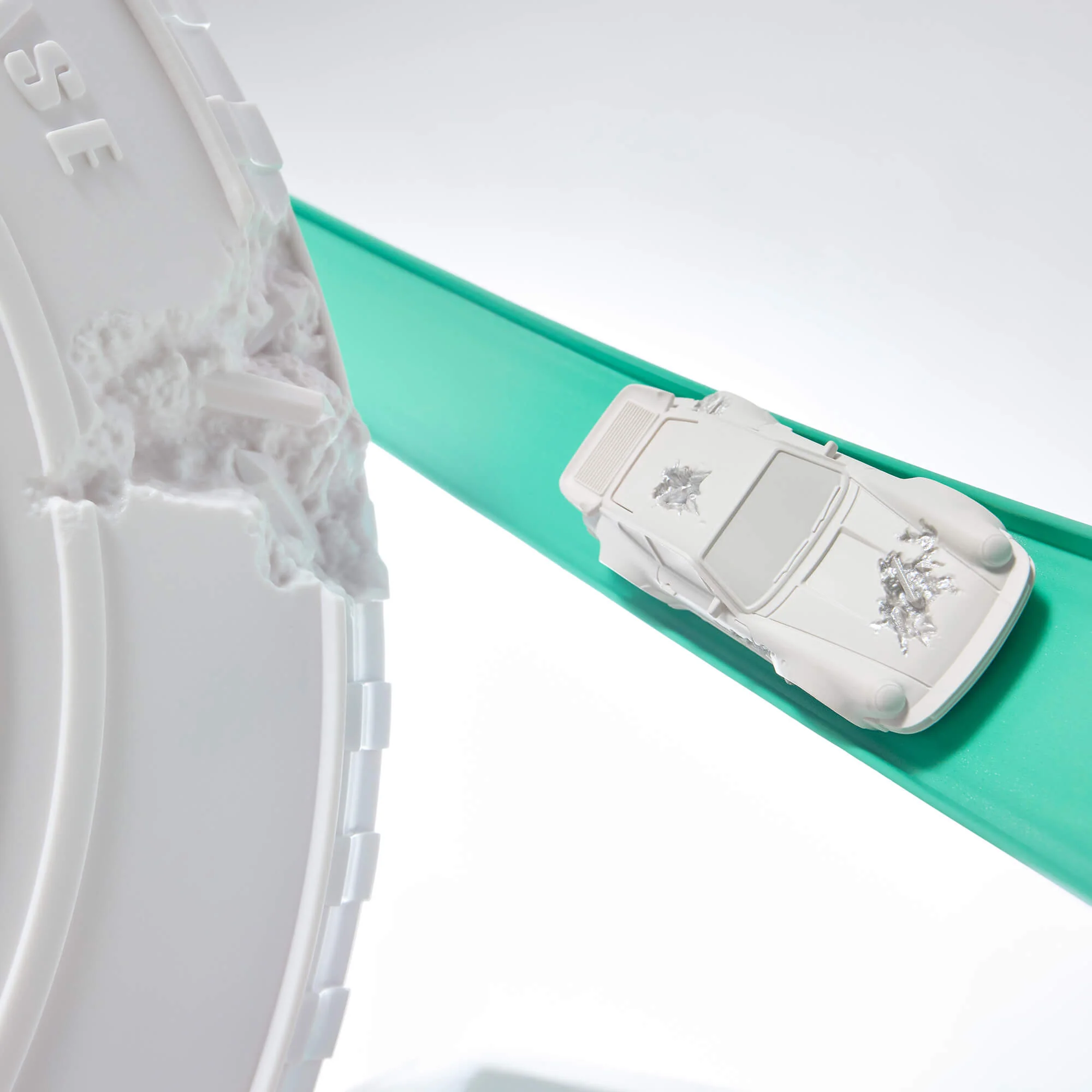 Mattel Creations Hot Wheels x Daniel Arsham Eroded Porsche 930 and Rally Case