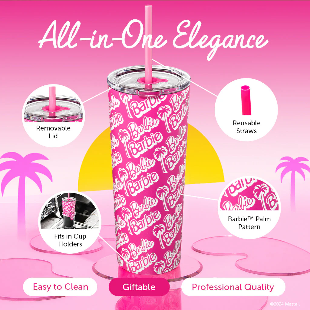 Mattel Creations Barbie™ Palm Trees Tumbler - 24 Oz