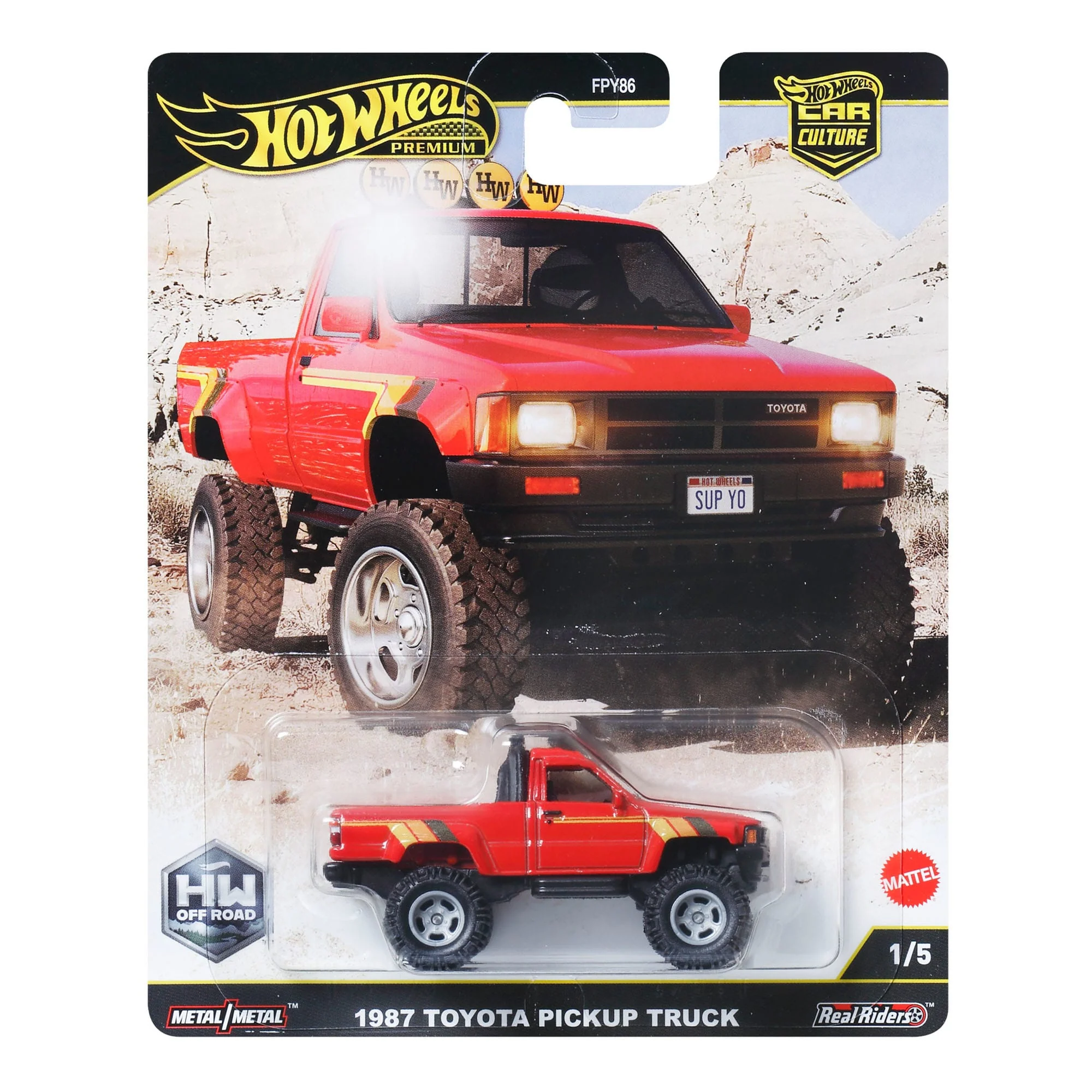 Mattel Creations Hot Wheels Premium Car Culture Off Road 1987 Toyota Pickup Truck