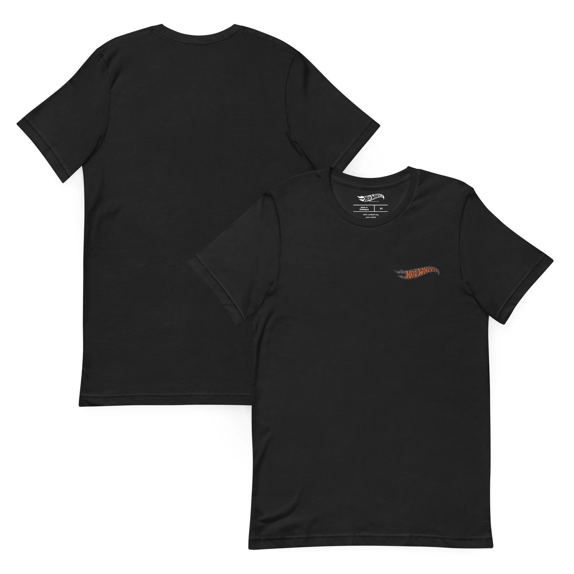 Mattel Creations Hot Wheels Mummy Logo Embroidered Black T-Shirt