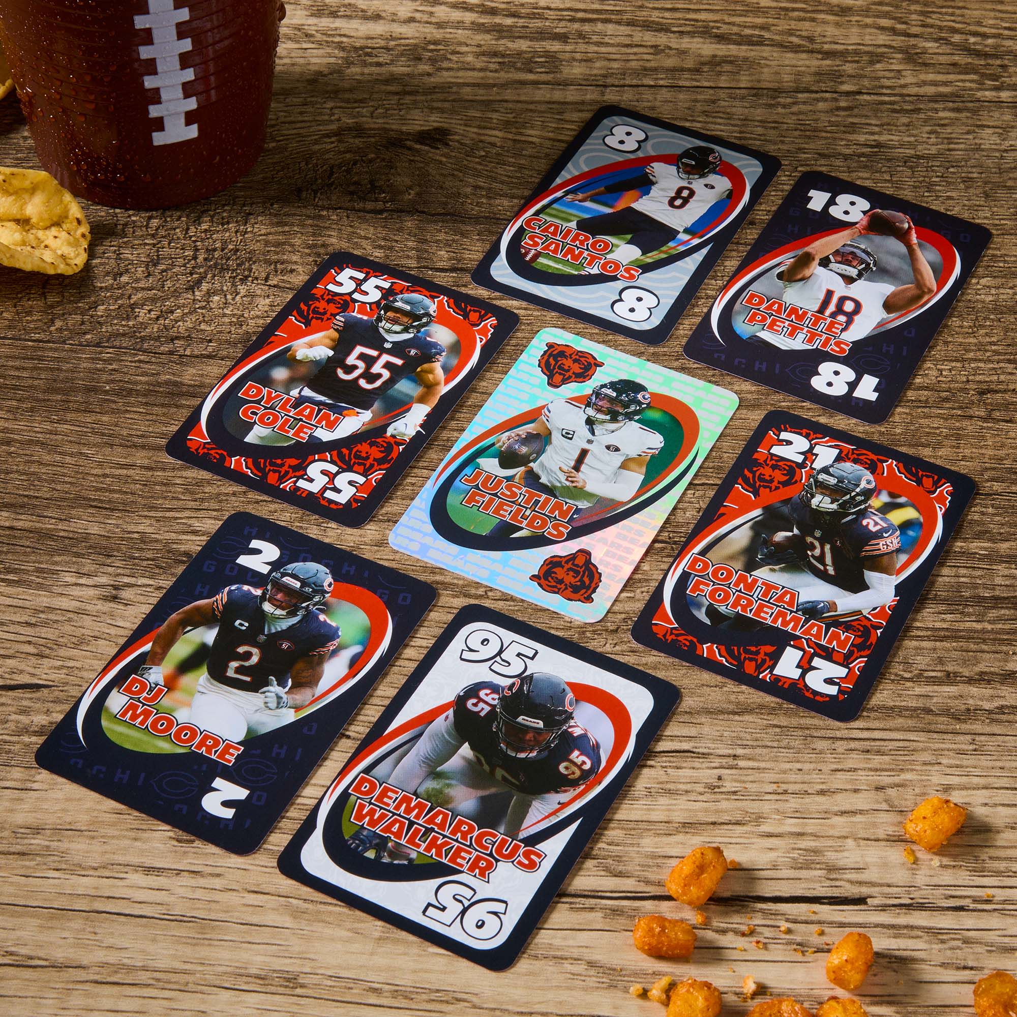 Mattel Creations UNO Fandom NFL Chicago Bears Game Deck