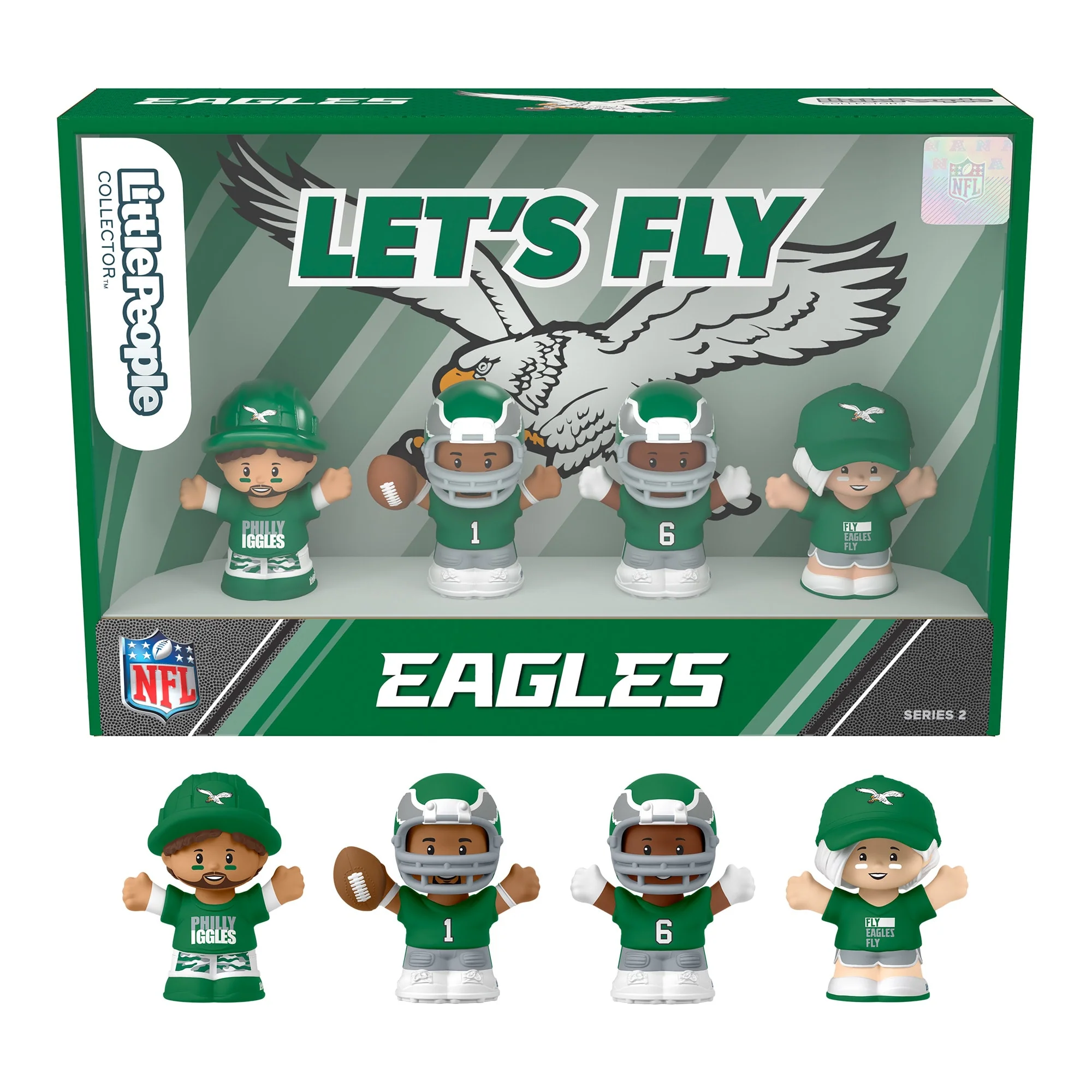 Mattel Creations Little People Collector Philadelphia Eagles Alternate Jersey Figure Set