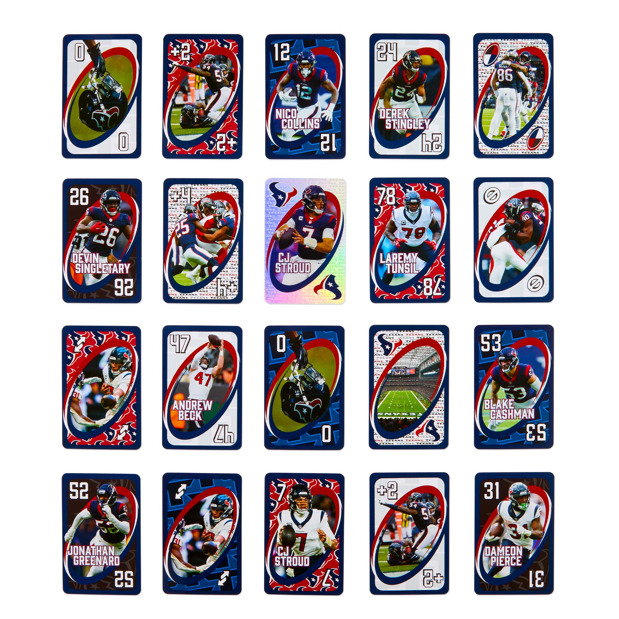 Mattel Creations UNO Fandom NFL Houston Texans Game Deck