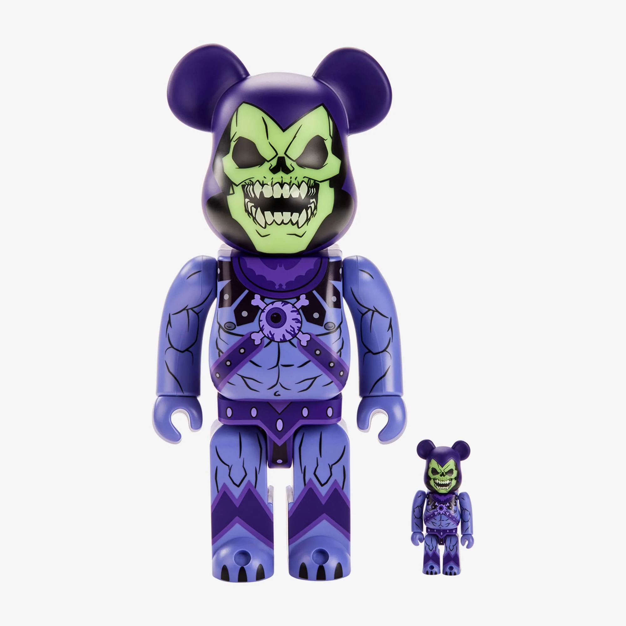 Mattel Creations Masters of the Universe Skeletor BE@RBRICK 100% & 400%