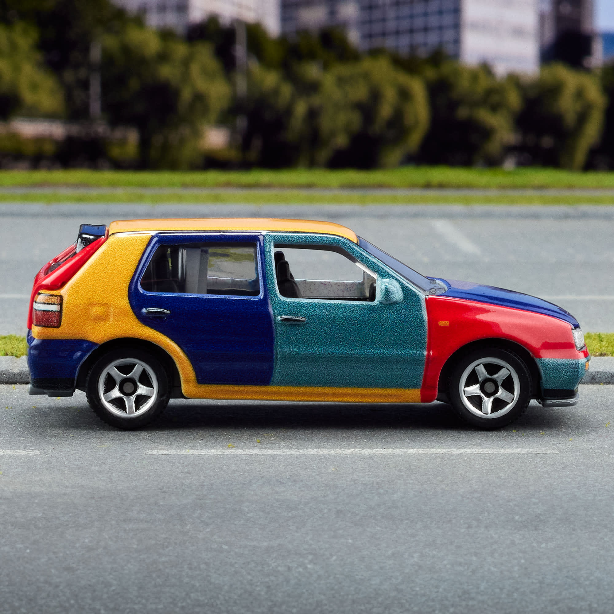 Mattel Creations Matchbox 1995 Volkswagen Golf Harlequin