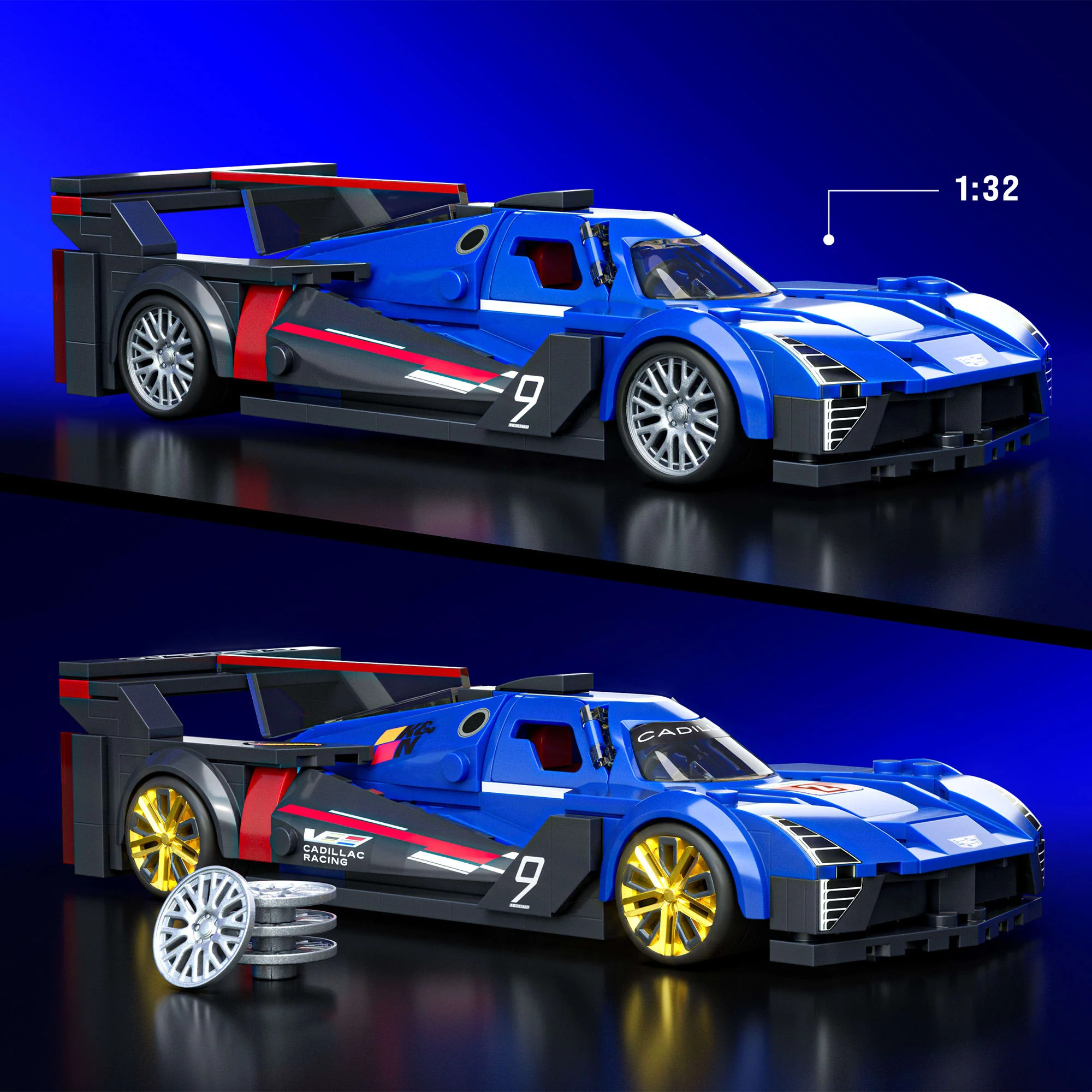 Mattel Creations Mattel Brick Shop Hot Wheels Cadillac Project GTP Hypercar Building Set