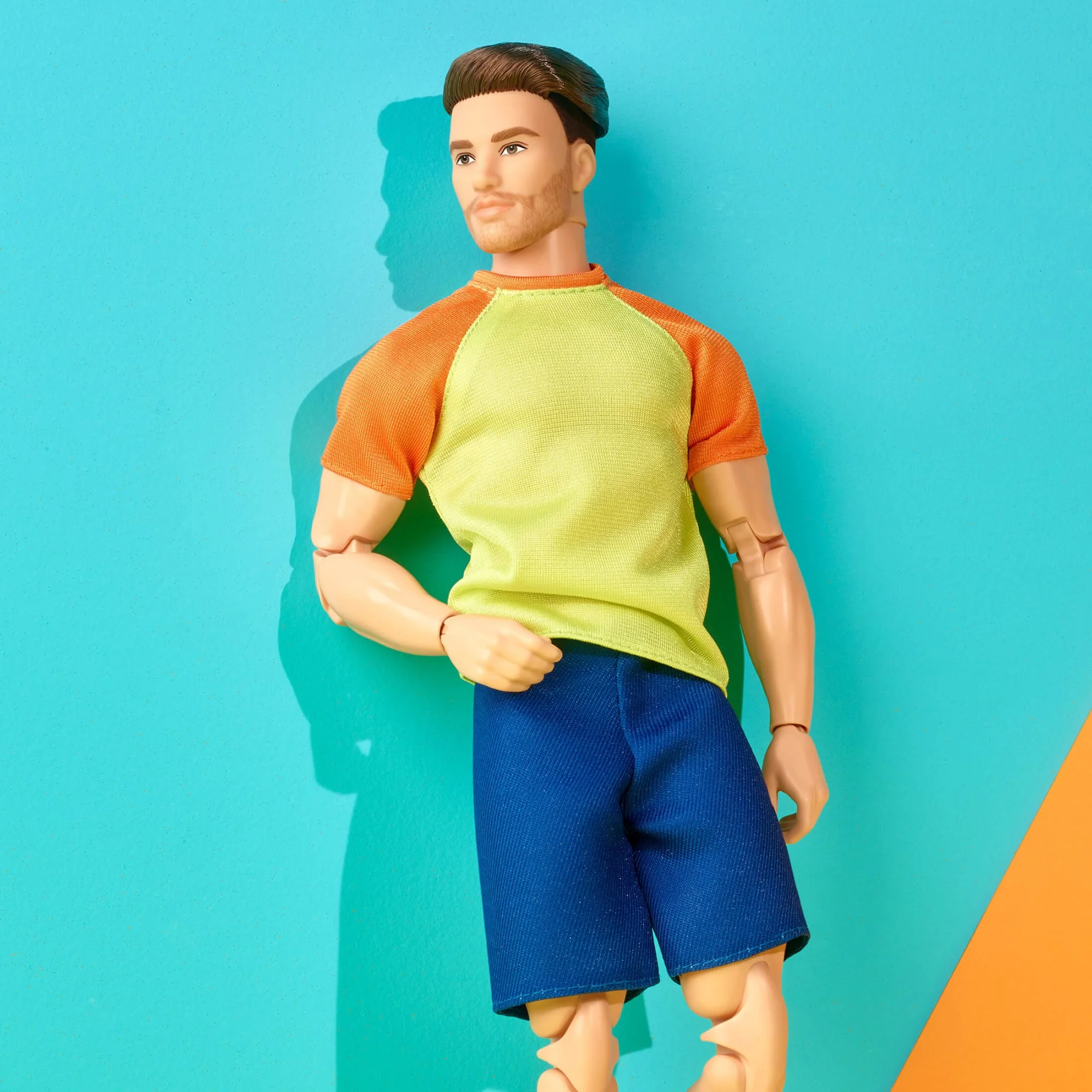 Mattel Creations Barbie Looks Ken Doll (Buff Body, Curly Brunette Hair)