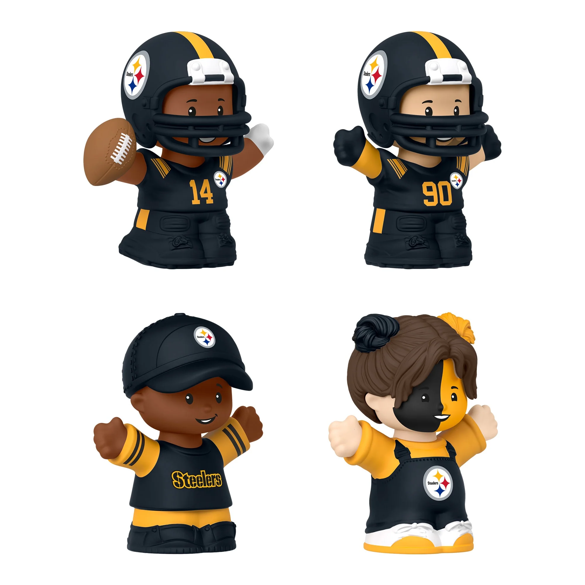 Mattel Creations Little People Collector Pittsburgh Steelers Alternate Jersey Figure Set