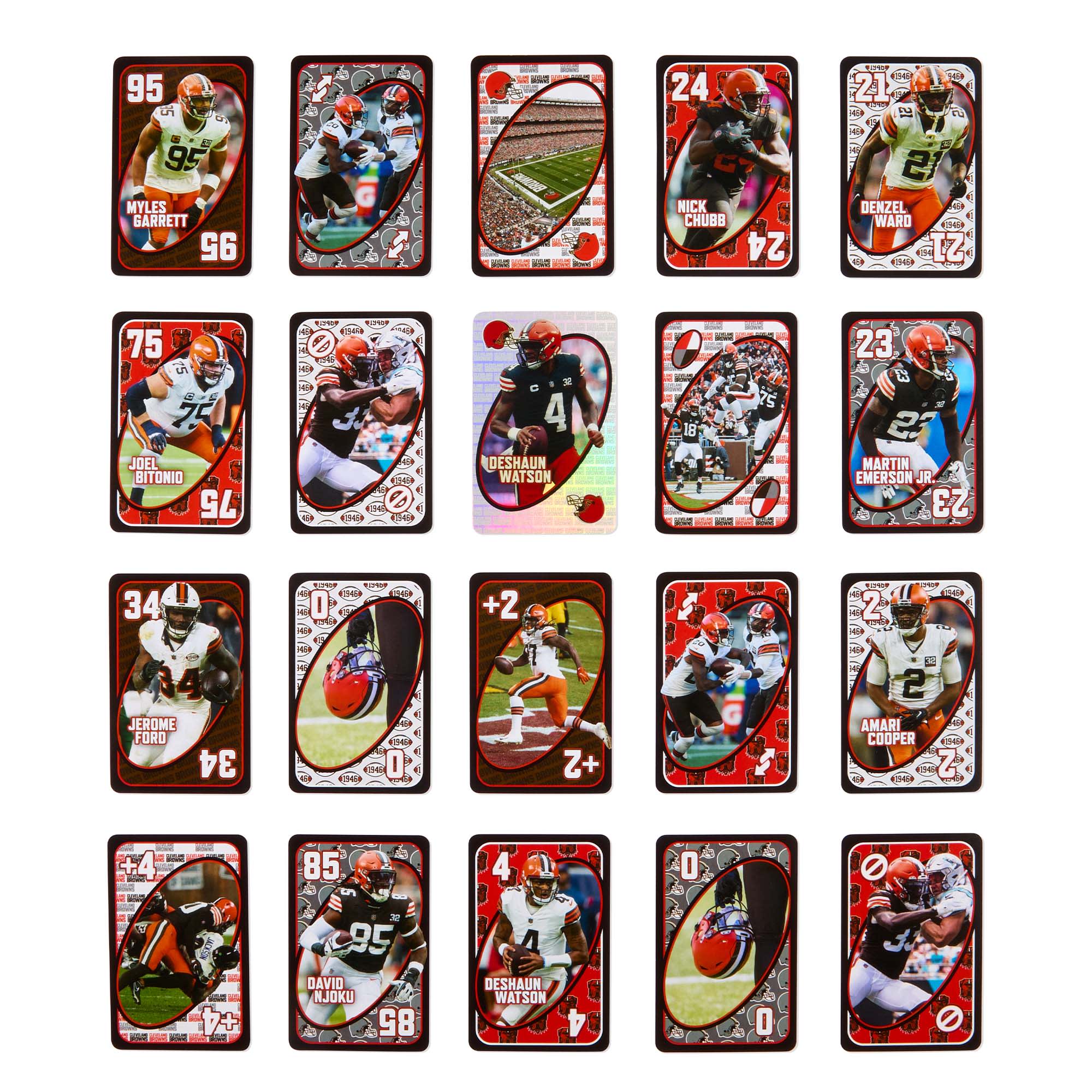 Mattel Creations UNO Fandom NFL Cleveland Browns Game Deck