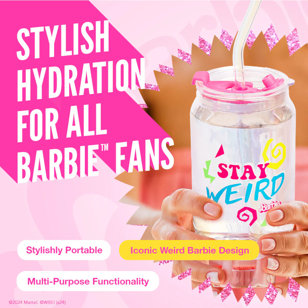 Mattel Creations Barbie™ the Movie X Dragon Glassware® Weird Barbie™ Drinking Glasses