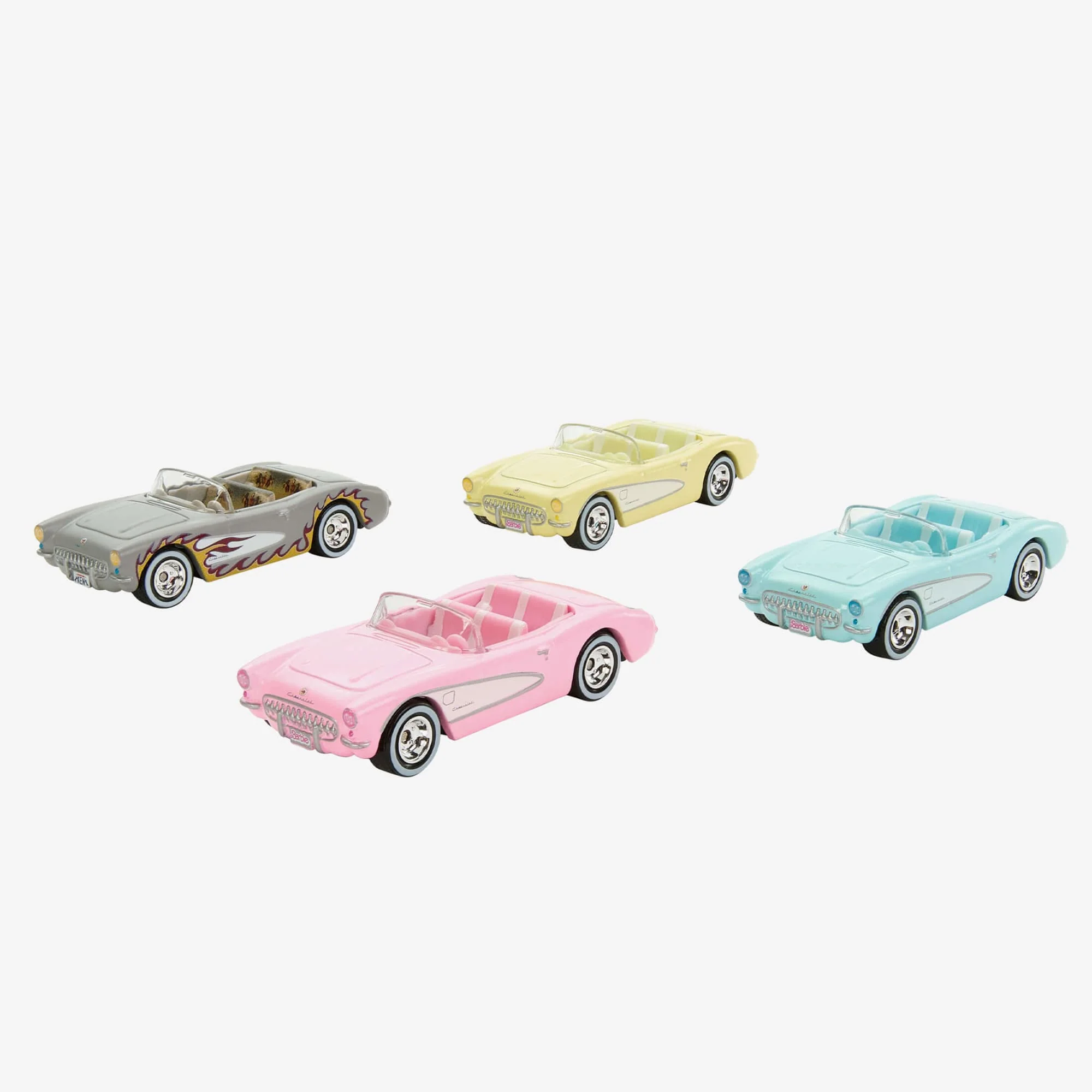Mattel Creations Barbie The Movie Hot Wheels Corvette 4-Pack