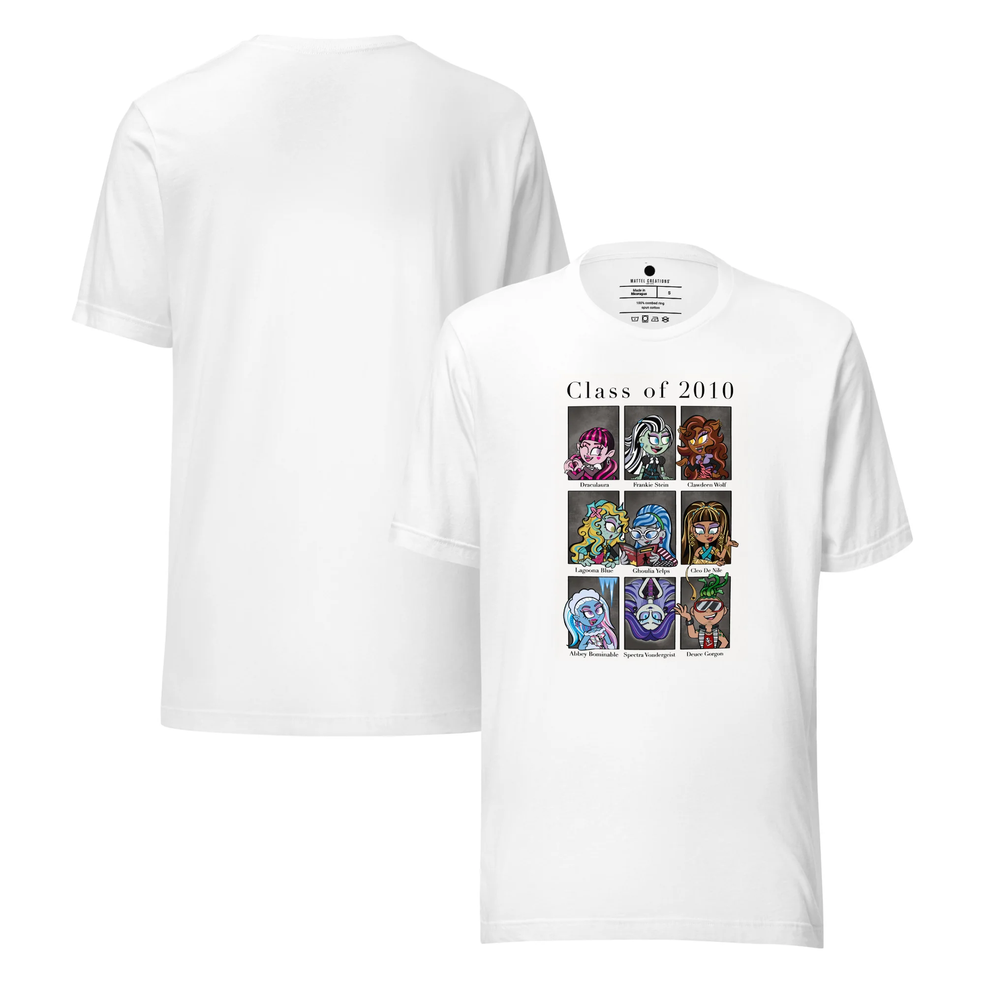 Mattel Creations Monster High MC Revealed Fan-Designed White T-Shirt