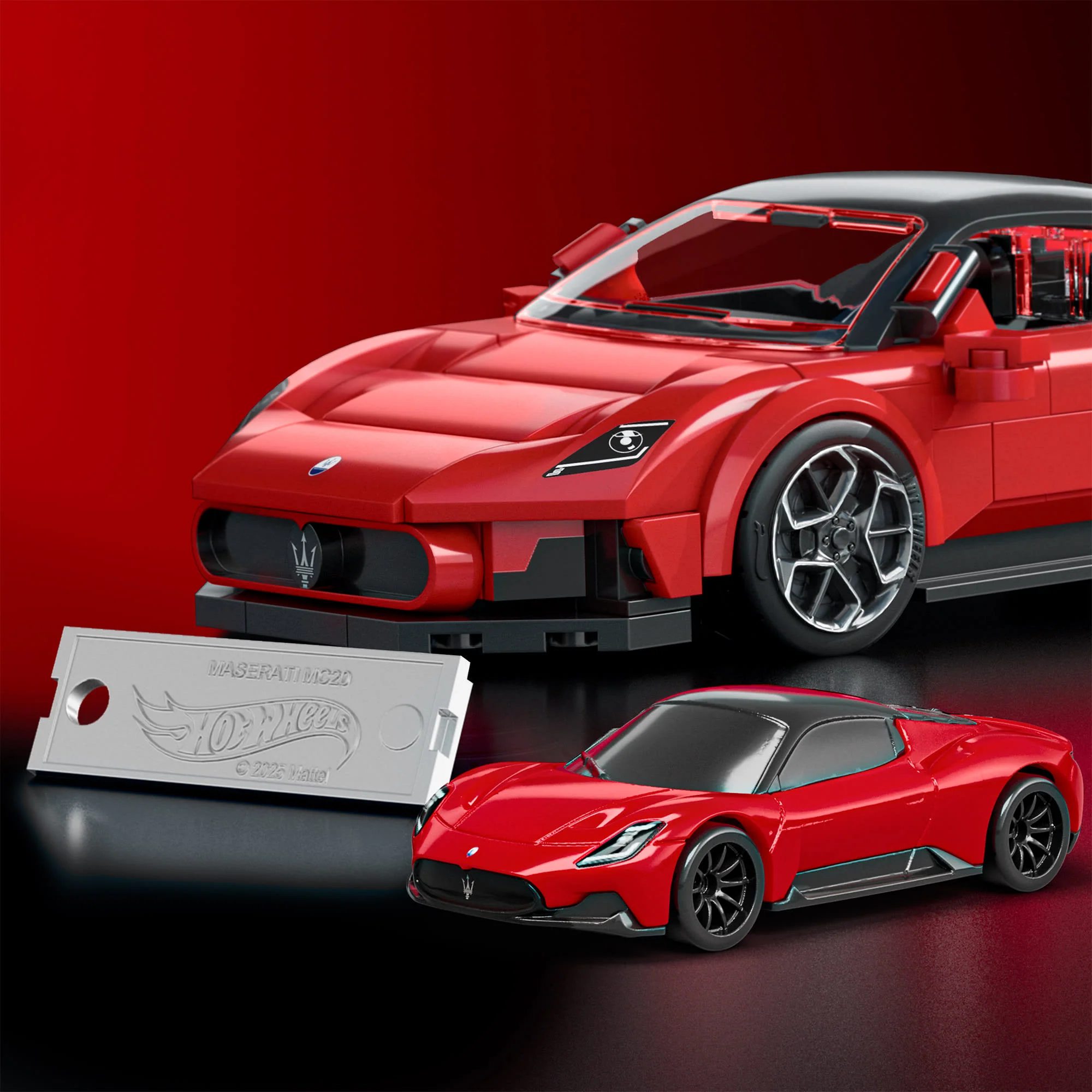 Mattel Creations Mattel Brick Shop Hot Wheels Maserati MC20 Building Set