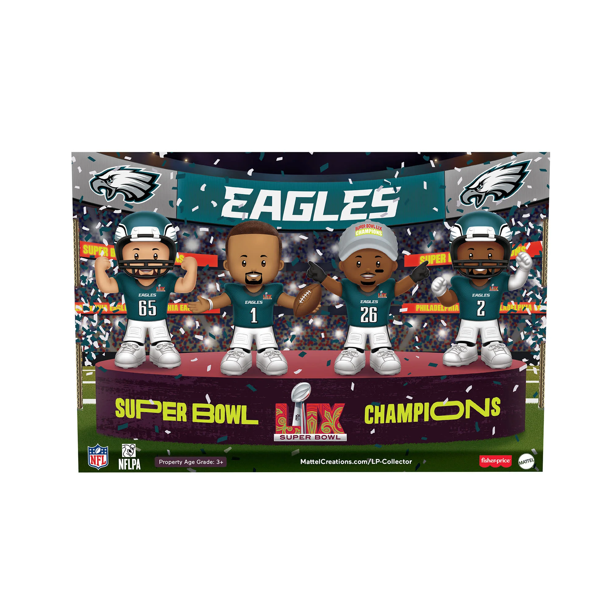 Mattel Creations Little People Collector x Super Bowl Eagles Set