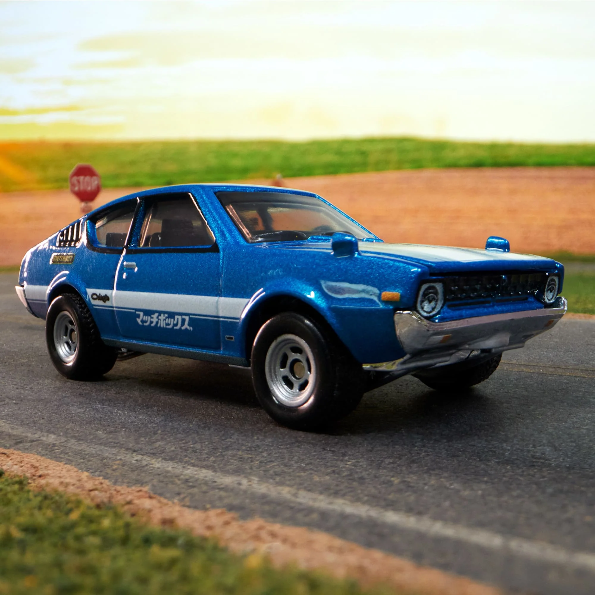 Mattel Creations Matchbox 1975 Mitsubishi Lancer Celeste