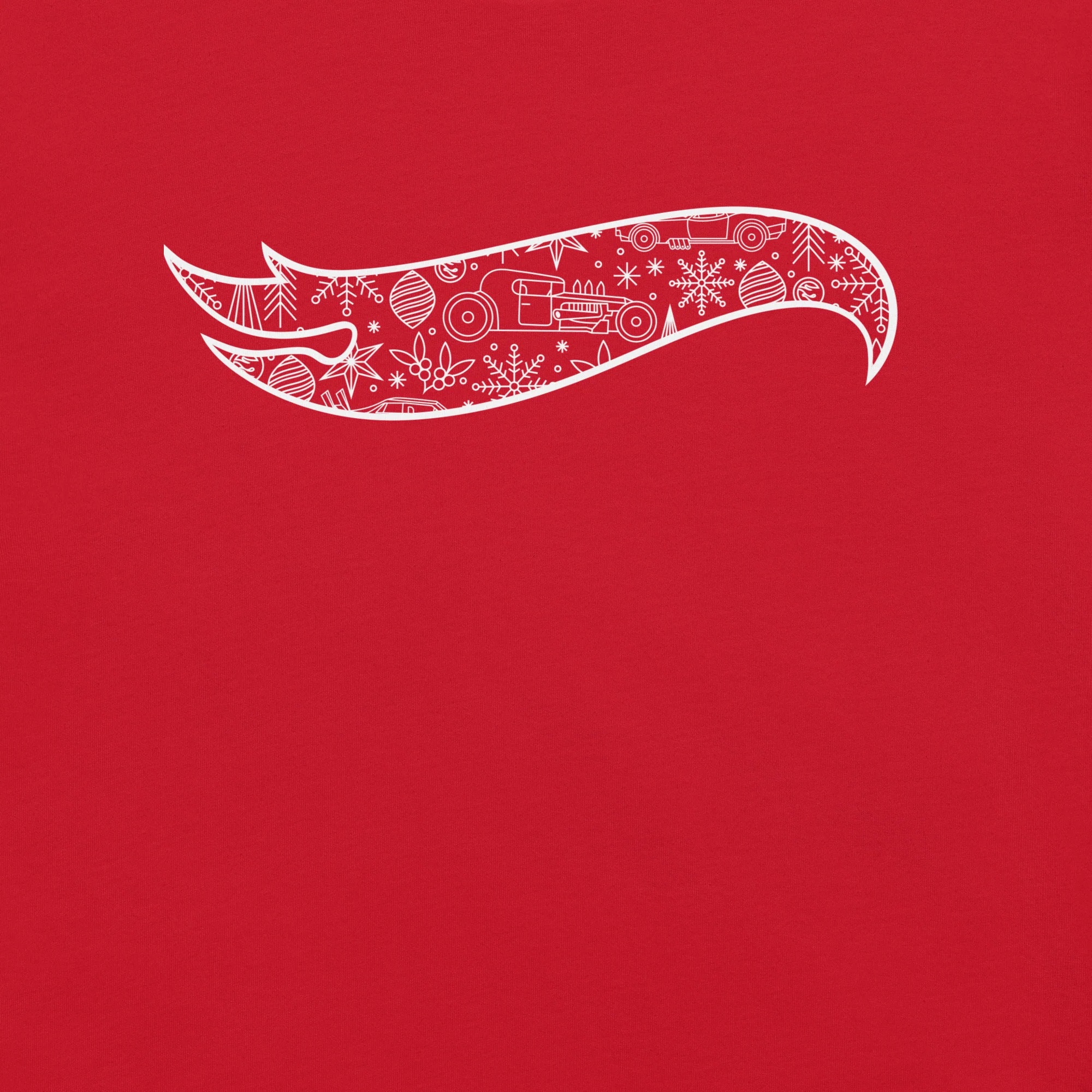 Mattel Creations Hot Wheels Holiday Flame Red T-shirt