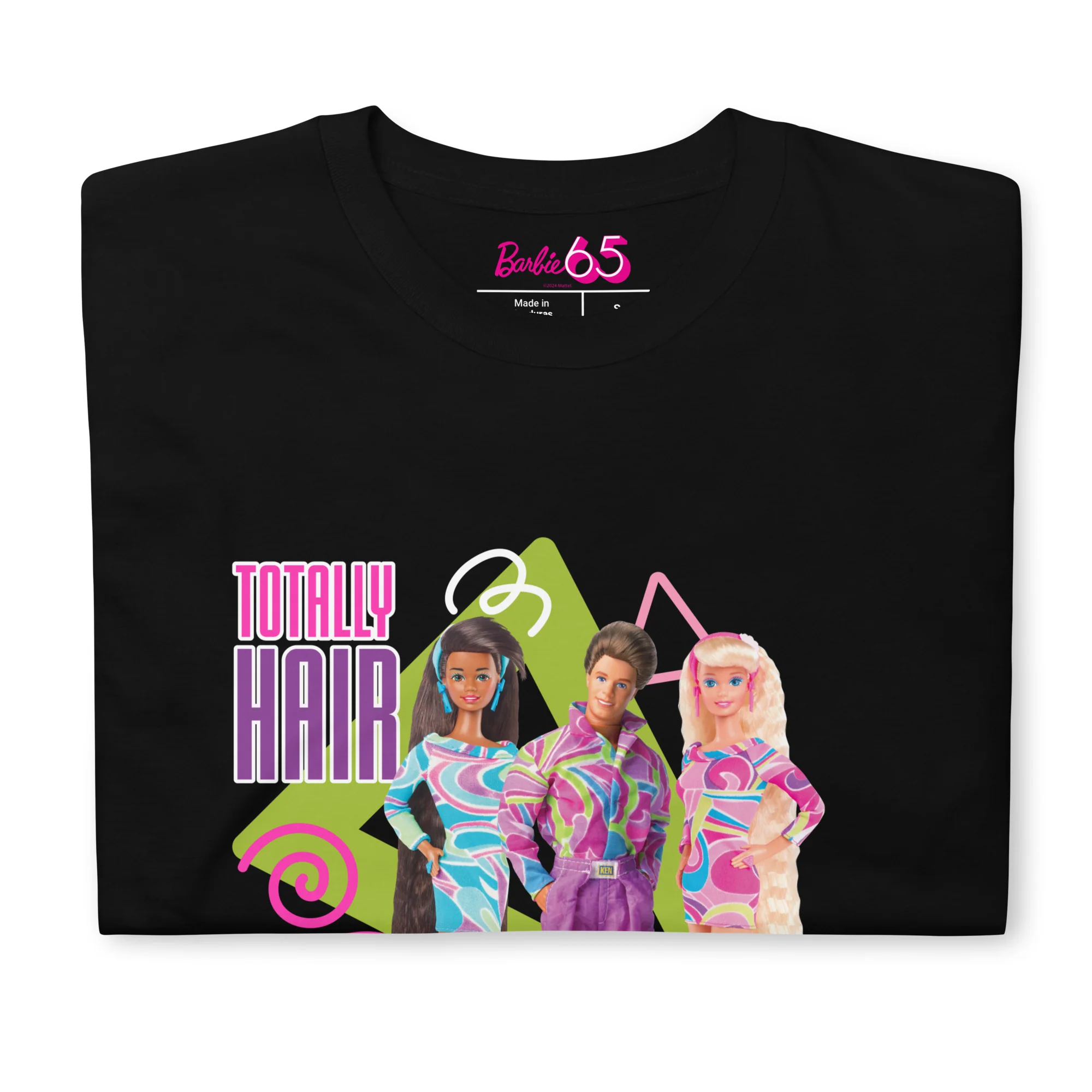 Mattel Creations Barbie 1990's Totally Hair Black T-Shirt