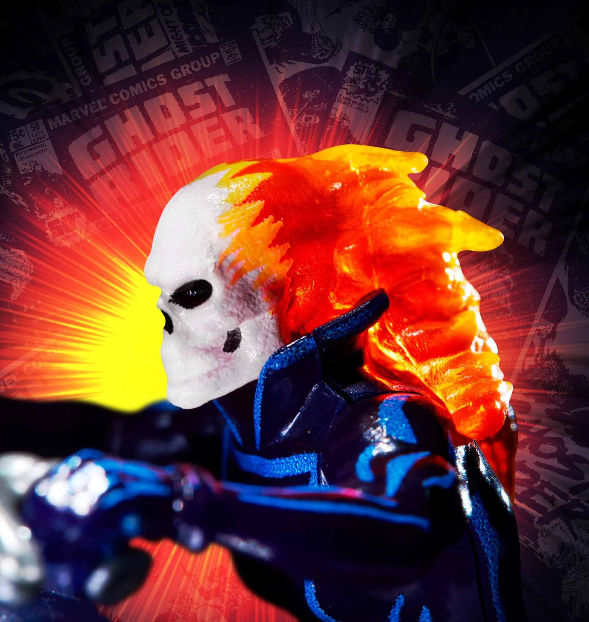 Mattel Creations Hot Wheels MARVEL Ghost Rider Motorcycle & Figure Collectible