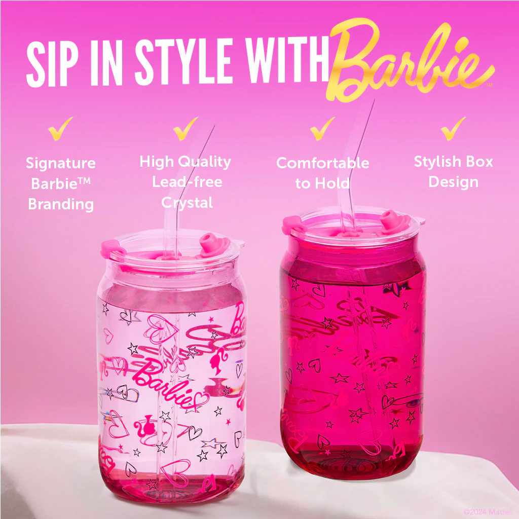 Mattel Creations Barbie™ X Dragon Glassware® Love Out Loud Drinking Glasses