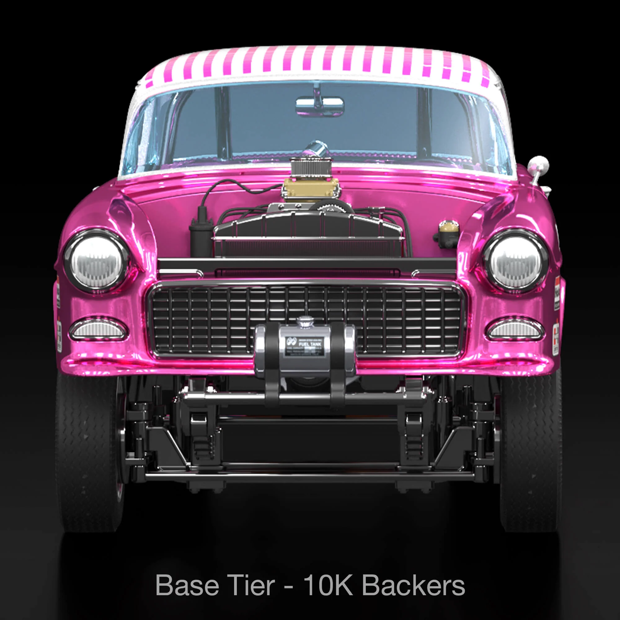 Mattel Creations RLC Exclusive 1:18 Scale '55 Chevy Bel Air Gasser “Candy Striper” - Crowdfund