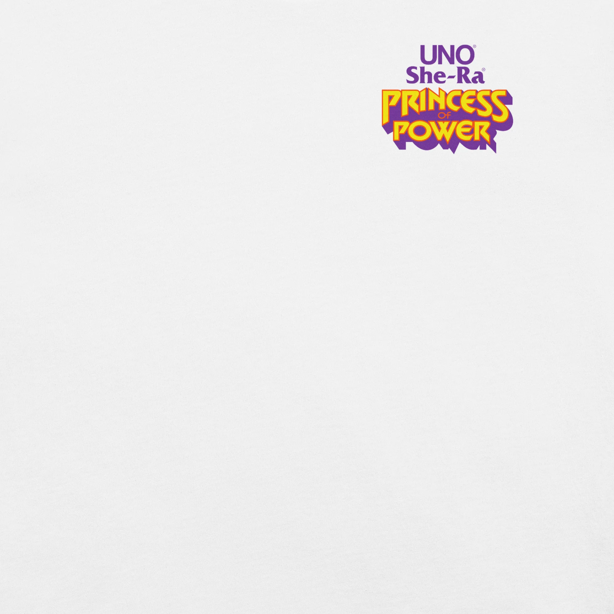 Mattel Creations UNO Masters of the Universe She-Ra Princess Power White T-Shirt