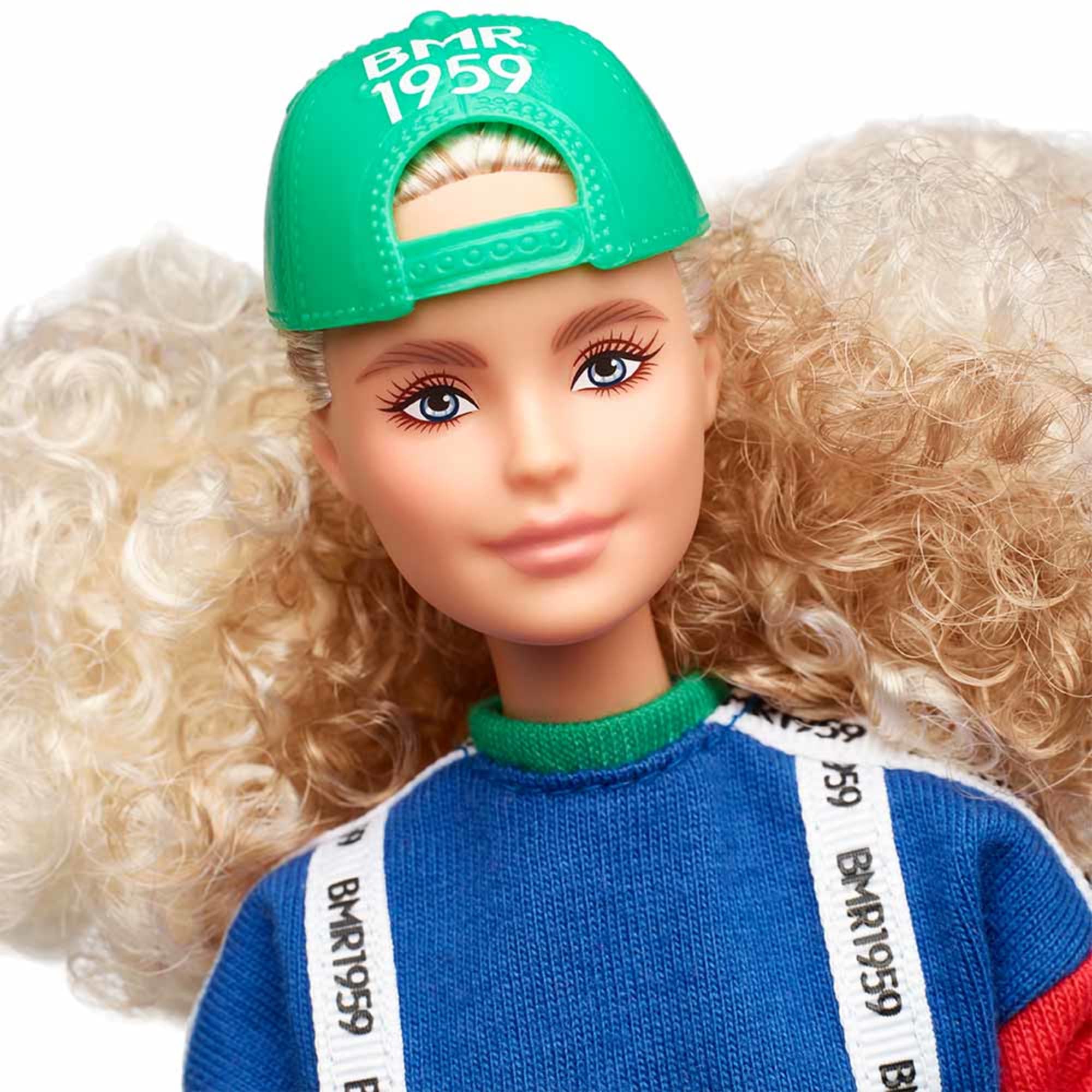 Mattel Creations Barbie BMR1959 Doll - Color Block Sweatshirt with Logo Tape & Striped Shorts