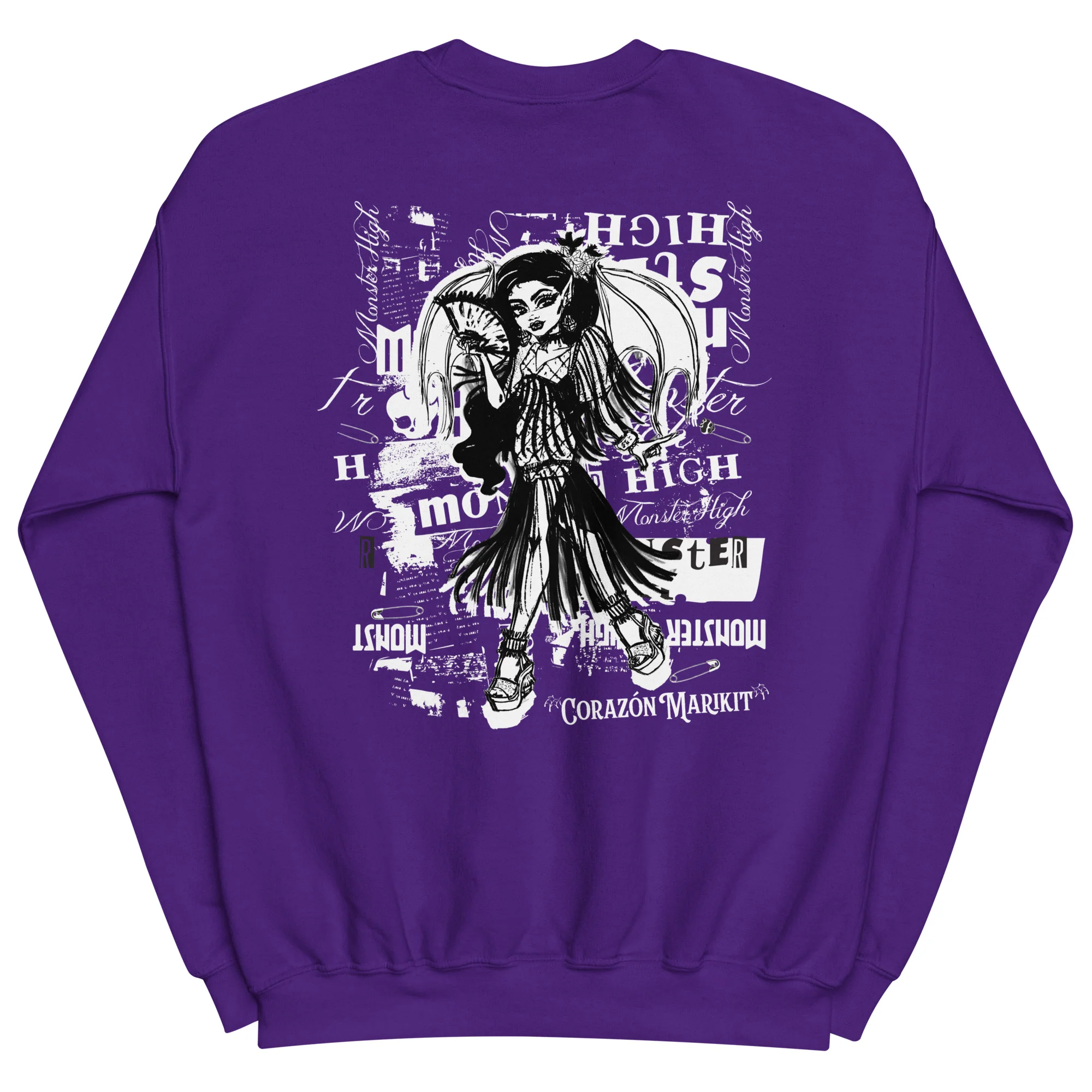 Mattel Creations Monster High Corazon Marikit Purple Sweatshirt